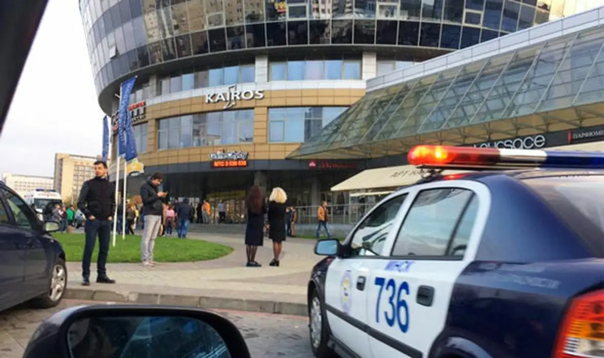 Nákupné centrum v Minsku, kde sa stala tragédia.