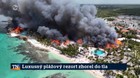 Luxusný plážový rezort zhorel do tla