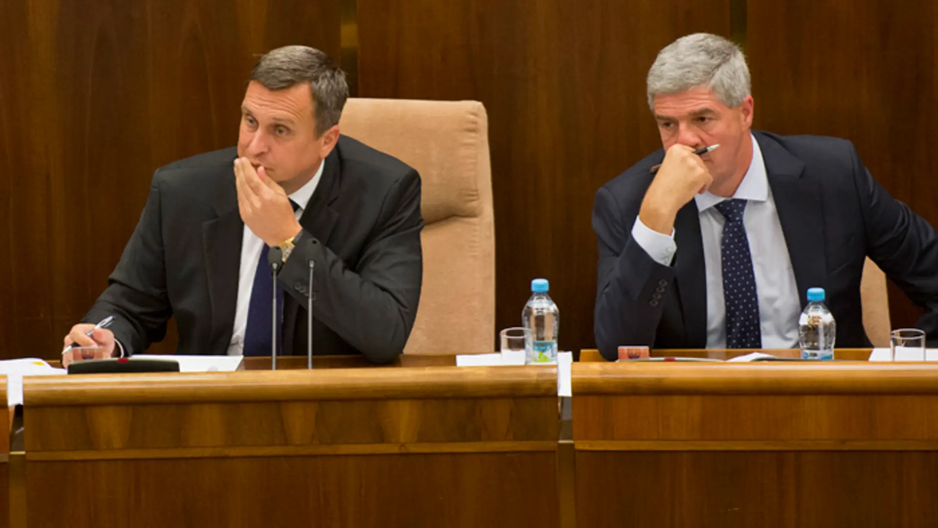 Predseda NR SR Andrej Danko a podpredseda NR SR Béla Bugár.