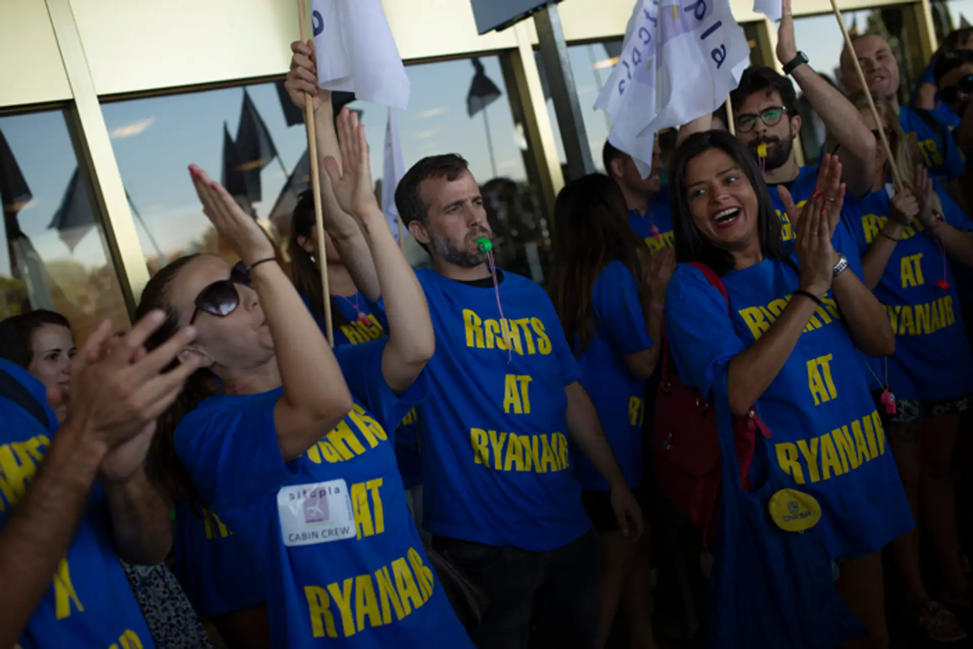 Štrajk zamestnancov Ryanair.