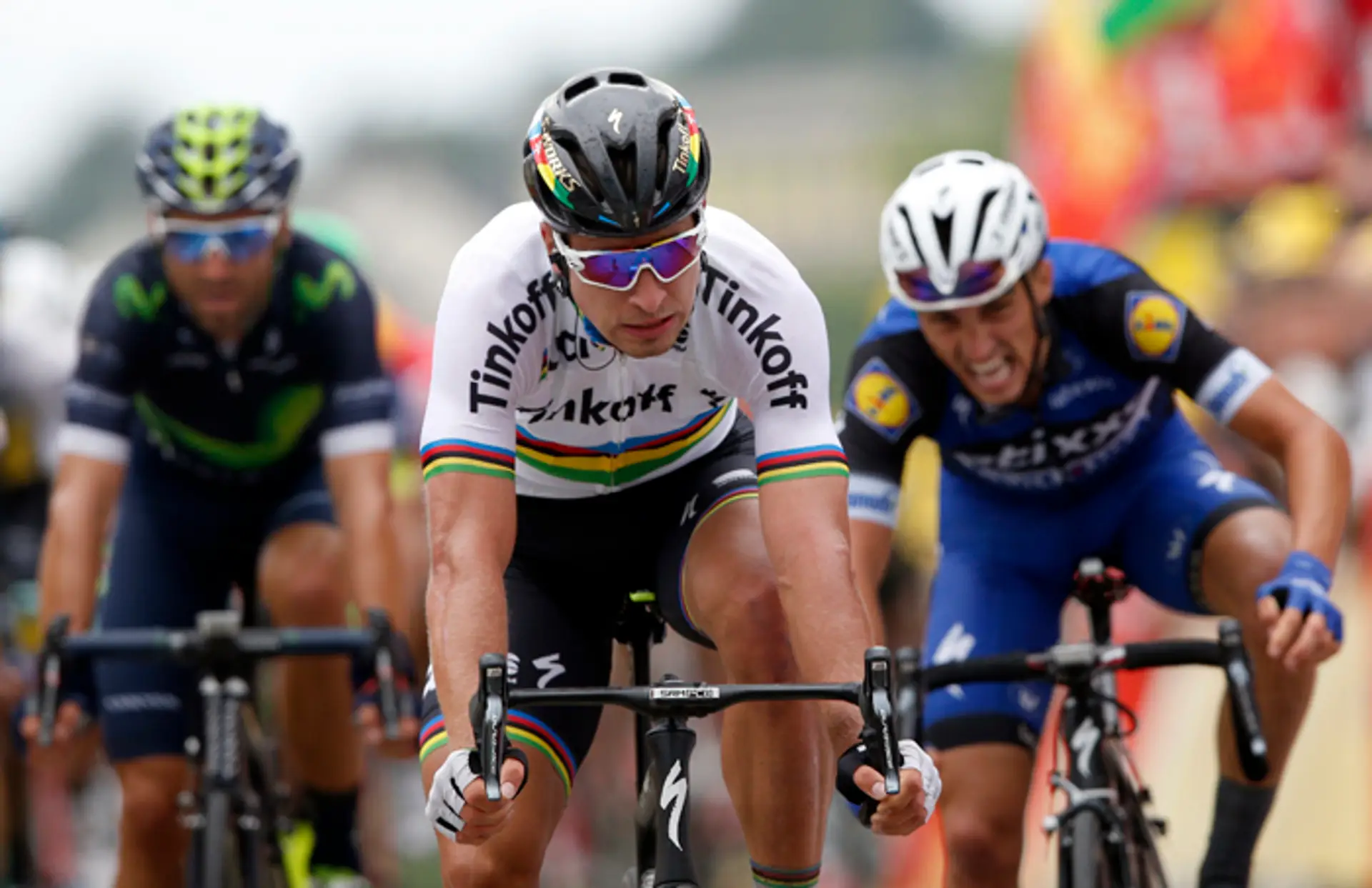 Peter Sagan vyhral 2. etapu na 103. ročníku Tour de France.