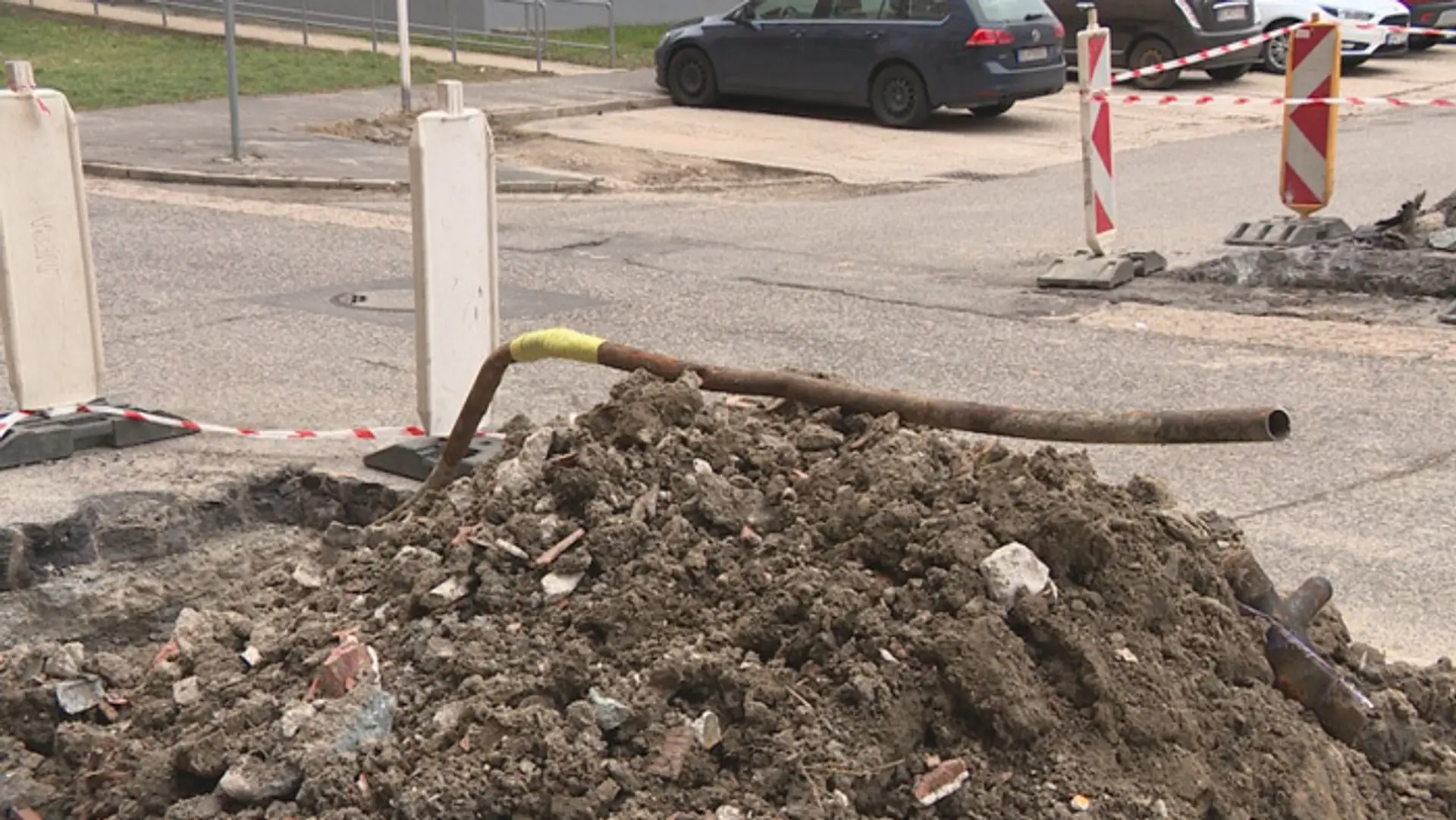 Výtlky na privádzači pri Dubnici nad Váhom.