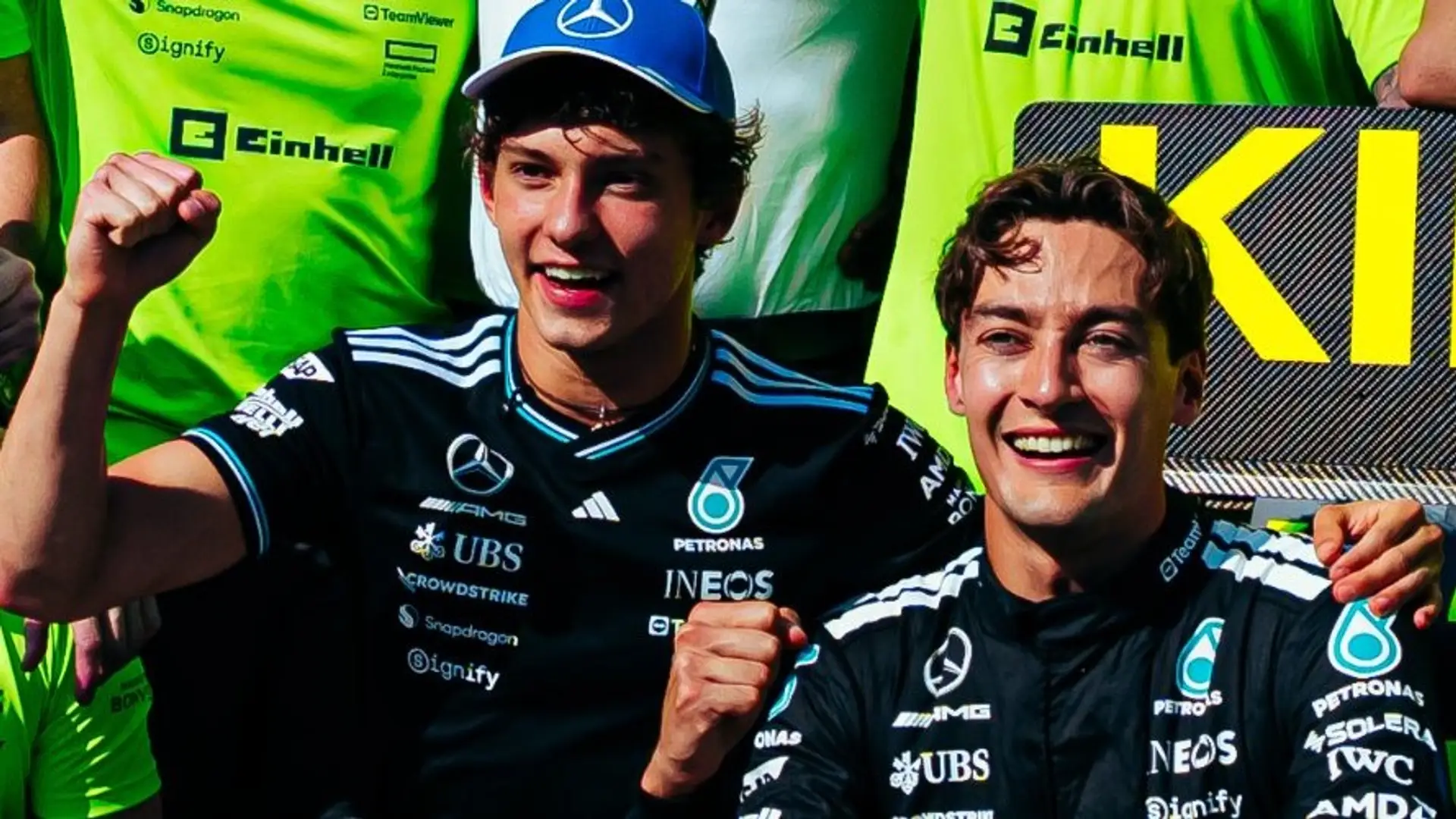 George Russell a Kimi Antonelli