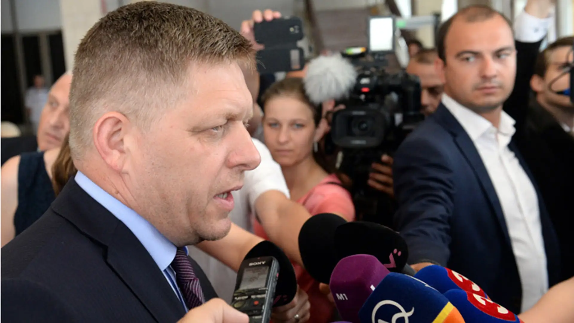 Robert Fico počas vyhlásenia na výsledky britského referenda.