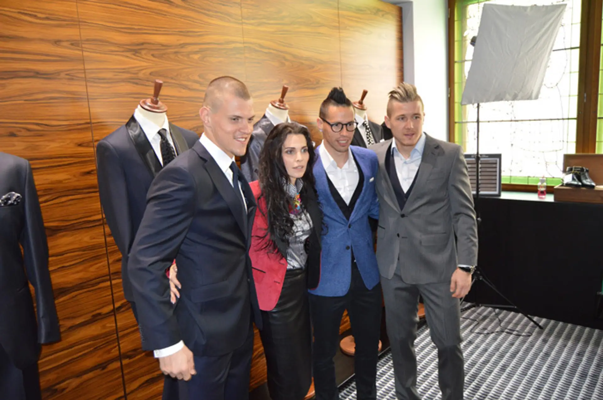 Martin Škrtel, Marek Hamšík a Juraj Kucka na skúške oblekov.