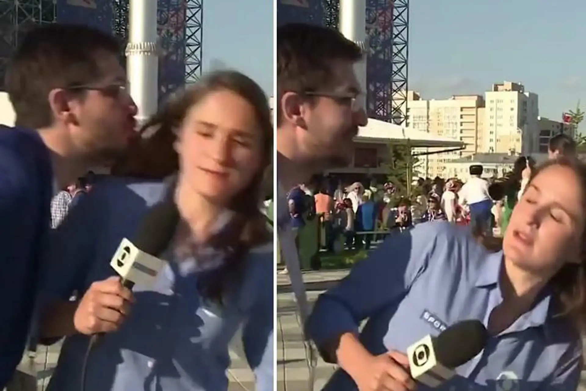 Redaktorka Júlia Guimaraes v Rusku