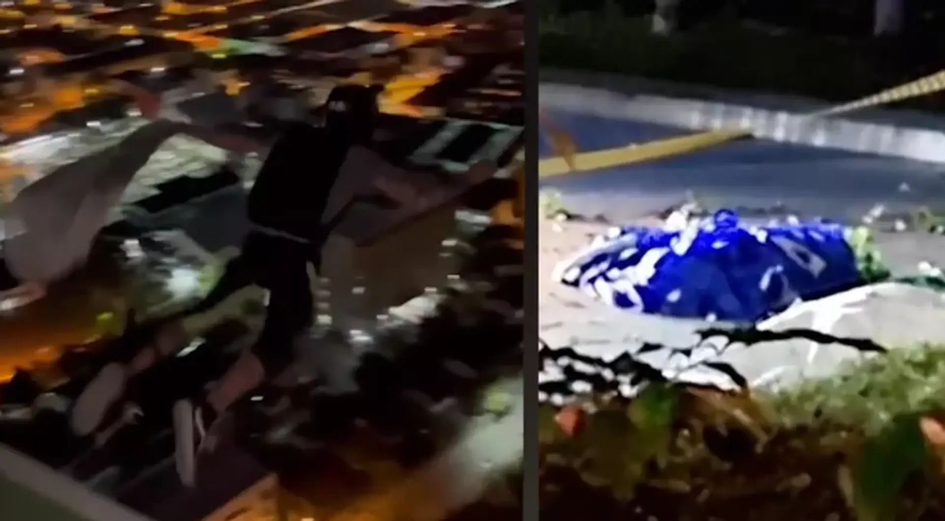 Base jumper počas skoku.