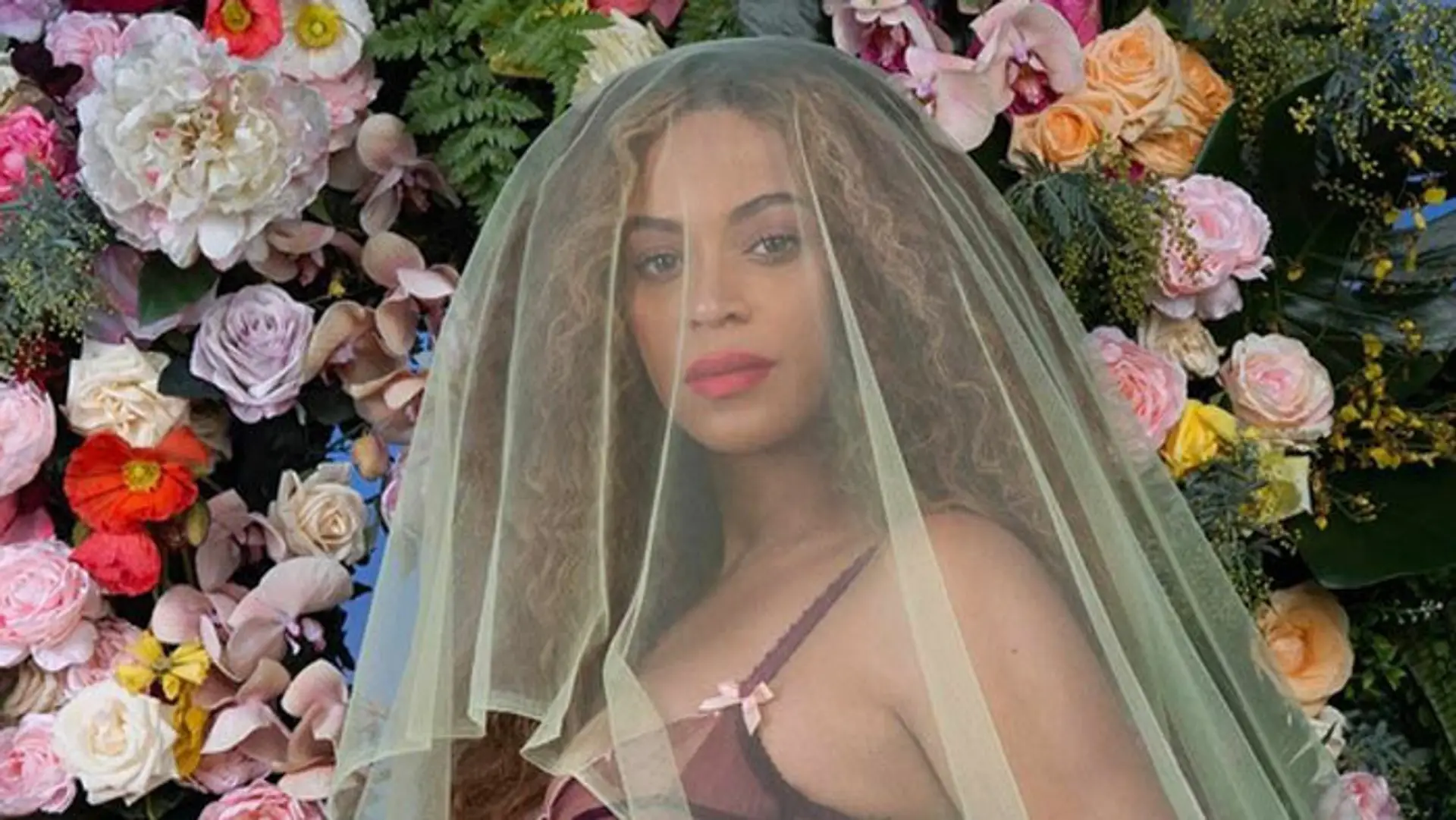 Beyoncé na fotke, ktorou oznámila, že čaká dvojičky