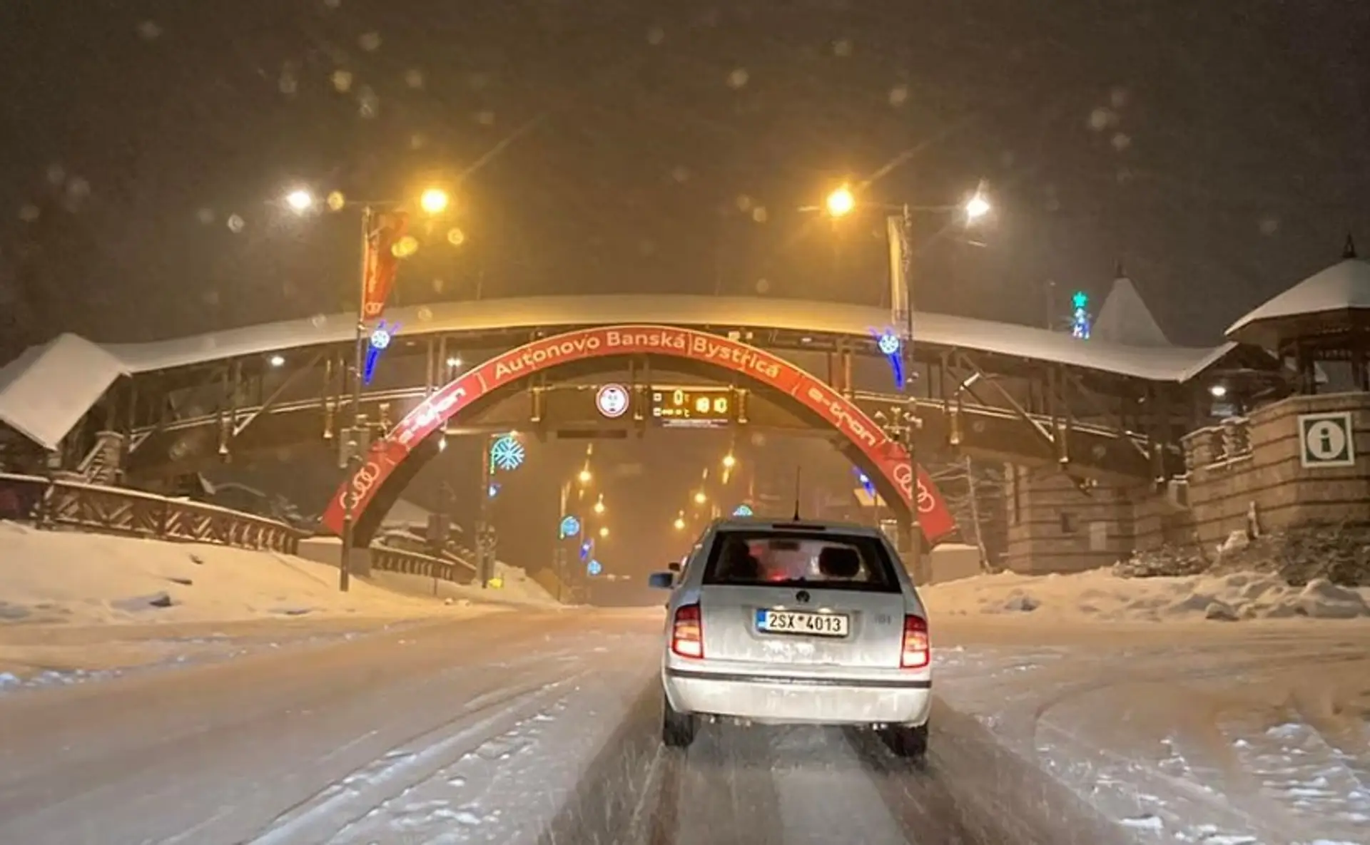 Zasnežené Donovaly.