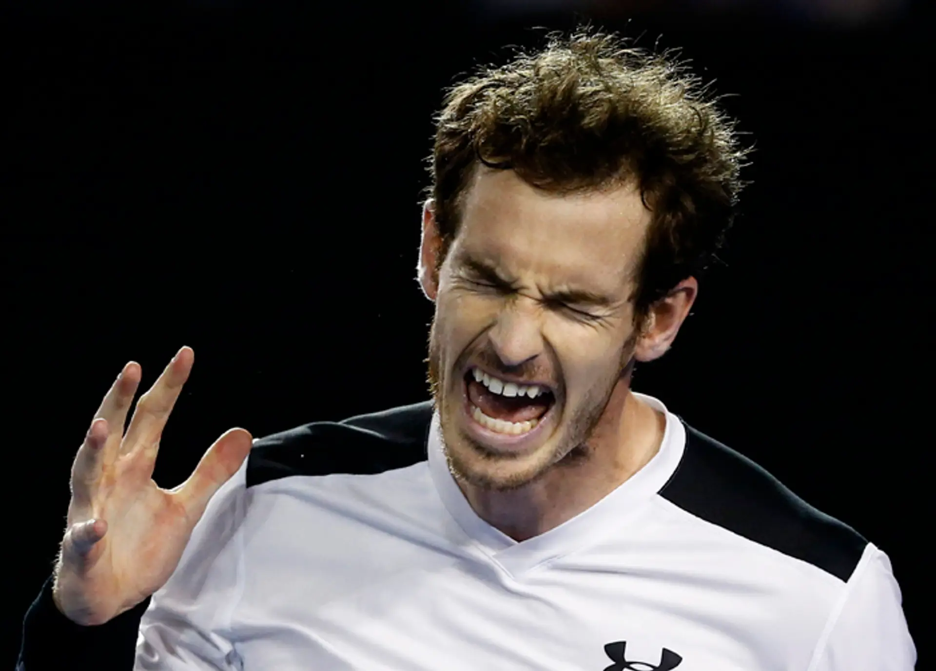Andy Murray počas semifinálového zápasu Australian Open proti Milošovi Raoničovi.