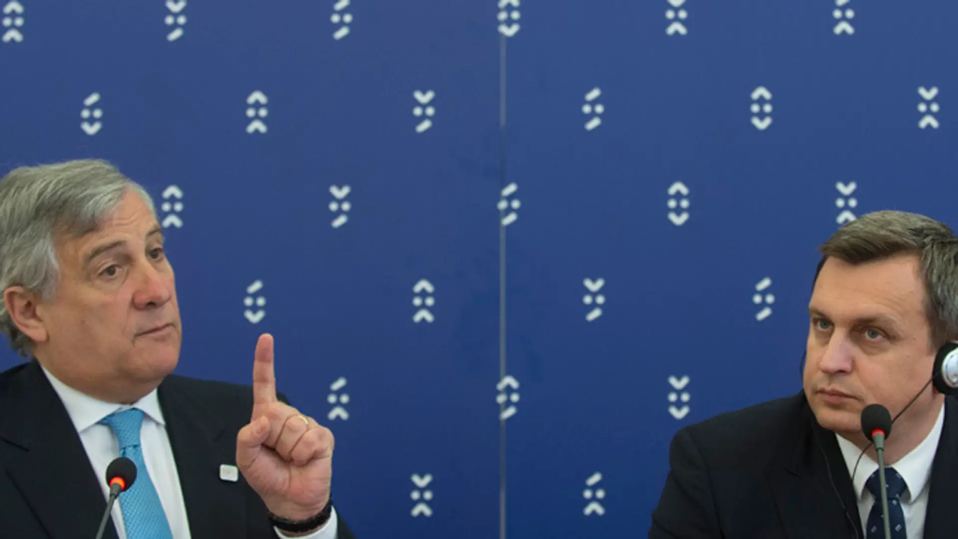 Predseda Európskeho parlamentu Antonio Tajani a predseda NR SR Andrej Danko.