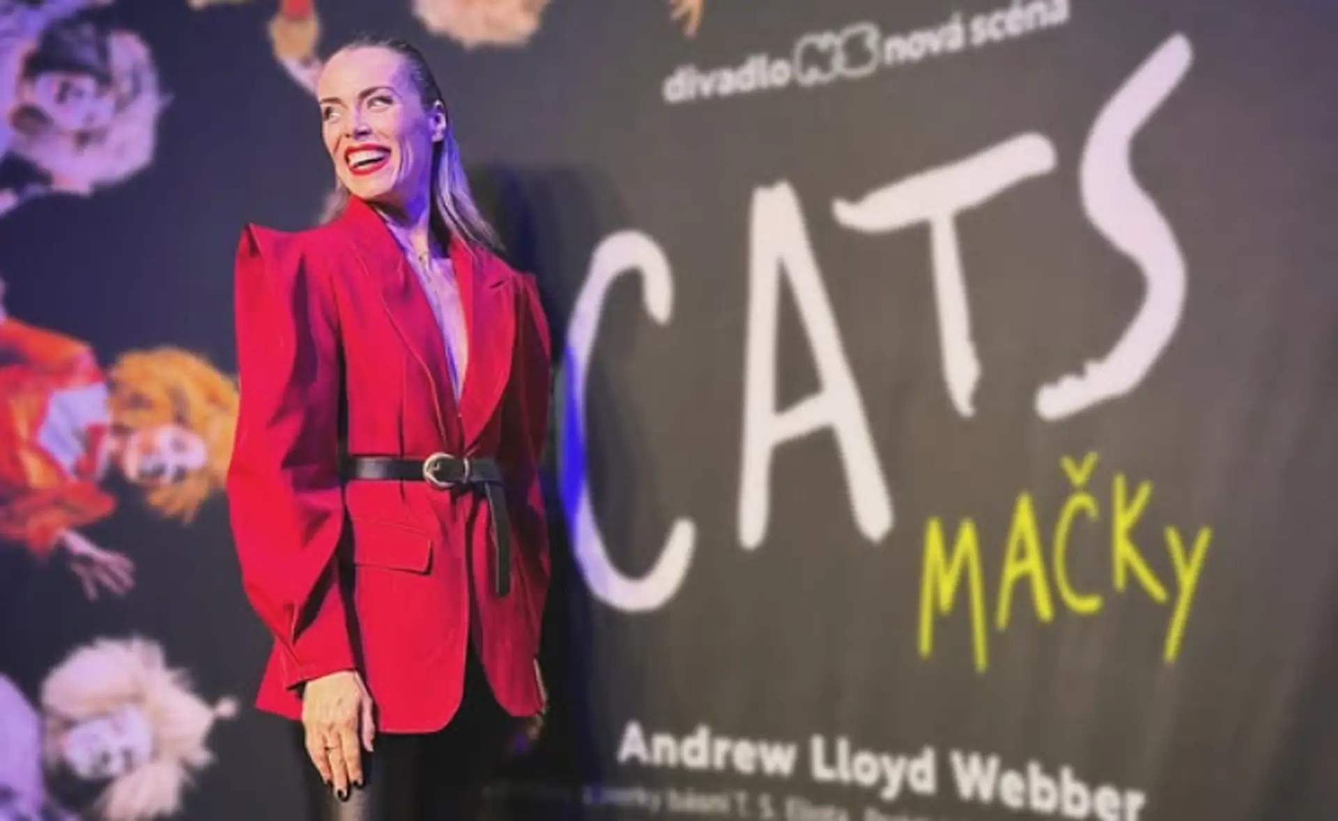 Mirka Gális Partlová na premiére muzikálu CATS/MAČKY