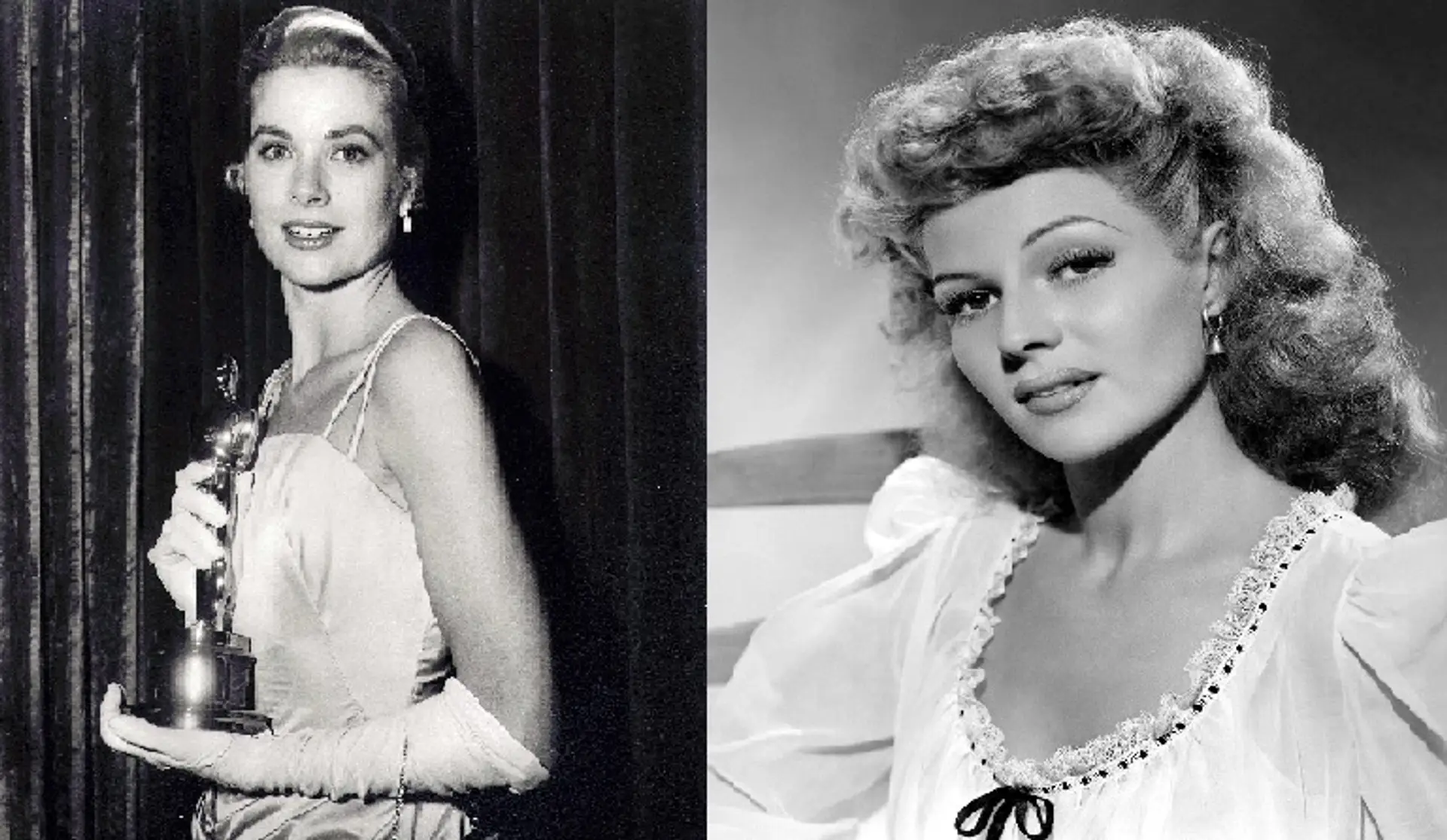 Grace Kellyová a Rita Hayworthová