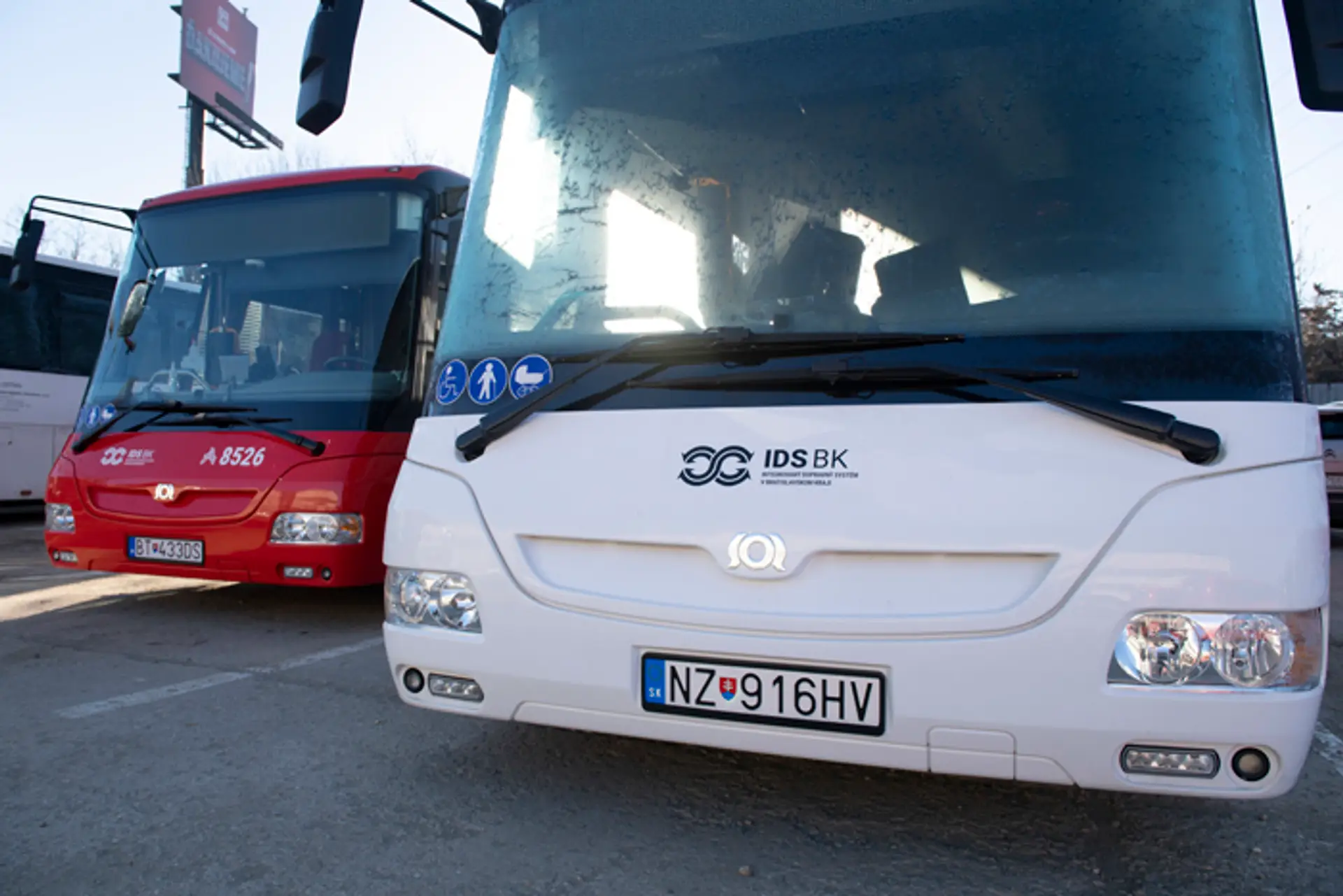 Autobusy prepravnej spoločnosti Arriva v depe.