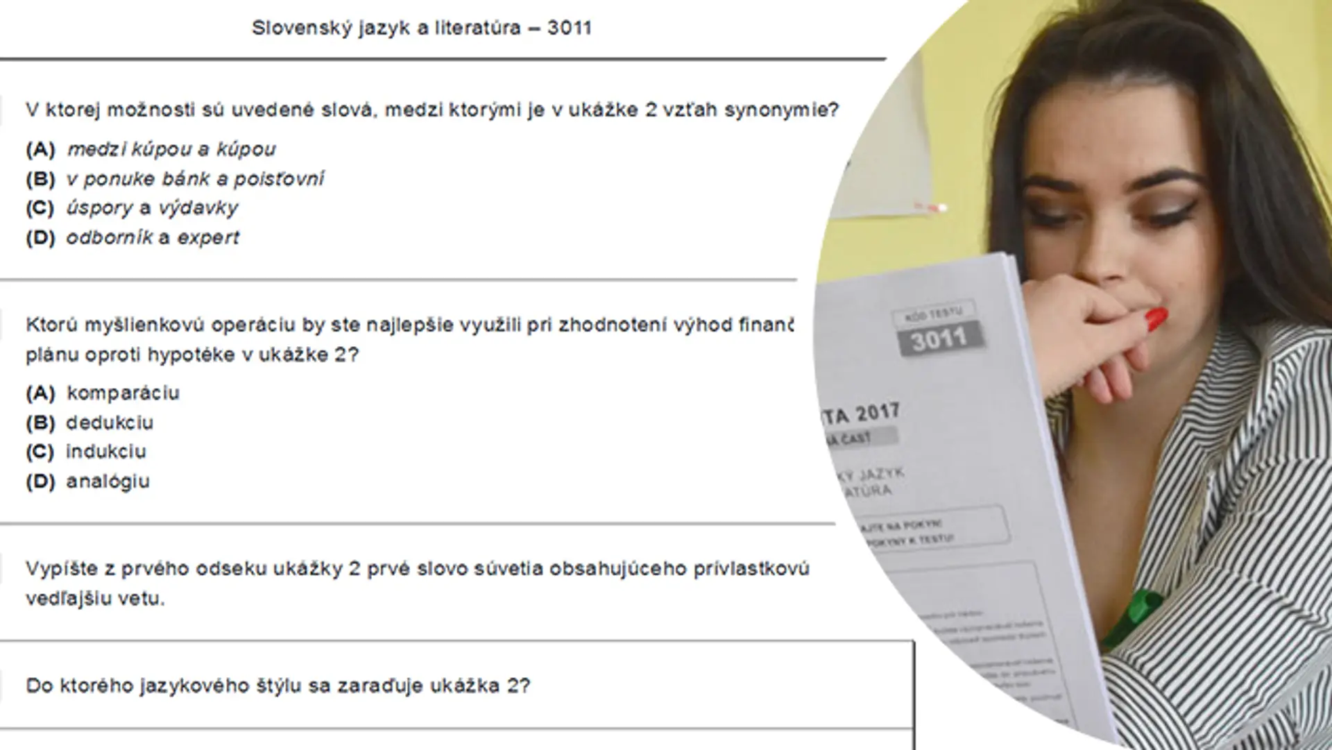 5 najzáludnejších otázok z maturitného testu zo slovenčiny