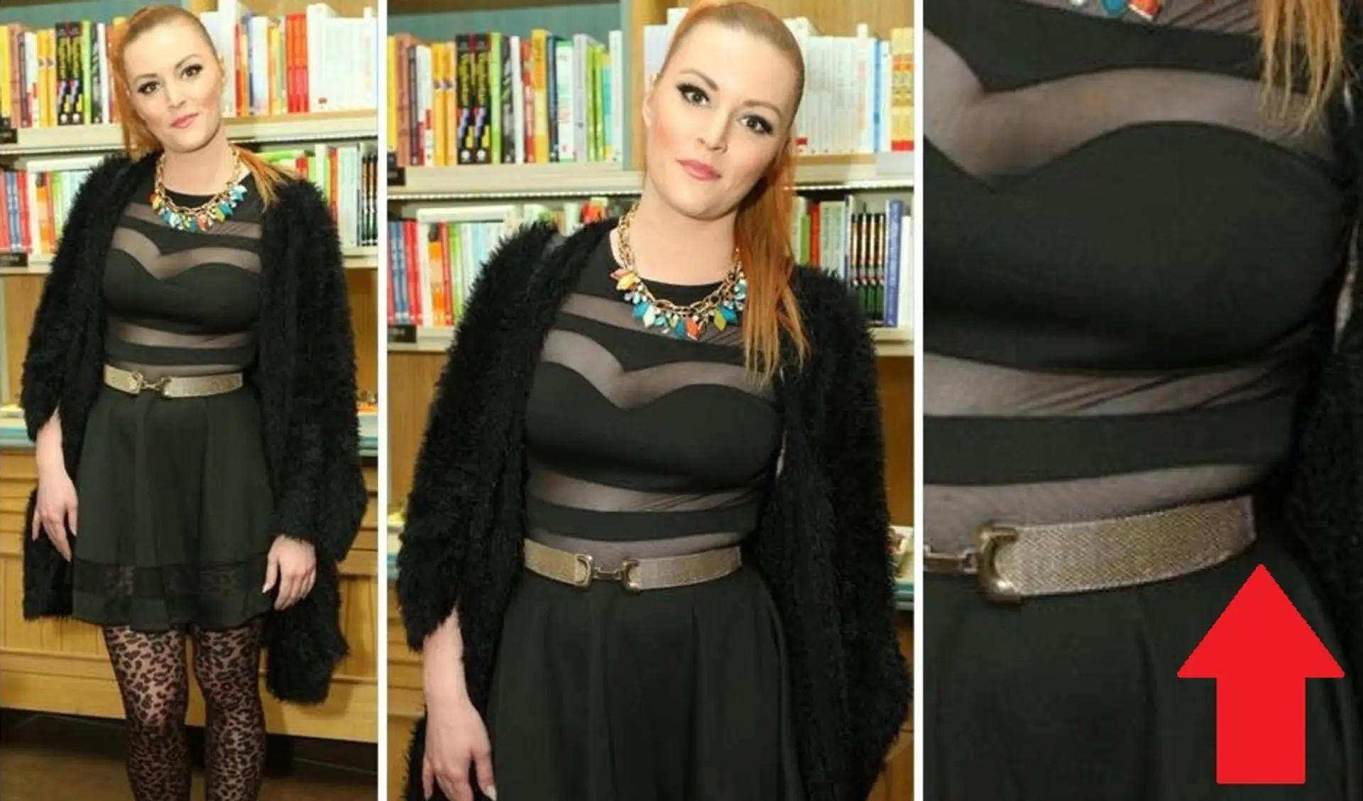 Barbora Švidraňová na archívnej foto. Utiahnutý opasok spôsobil "faldík"