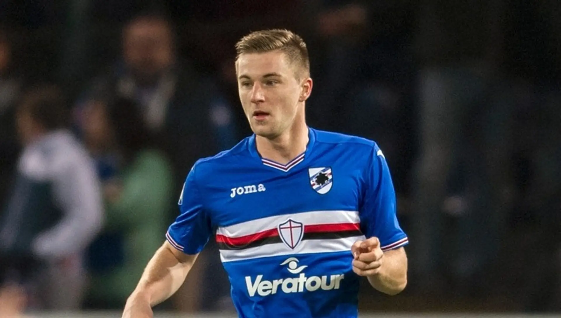 Milan Škriniar v drese Sampdorie Janov.