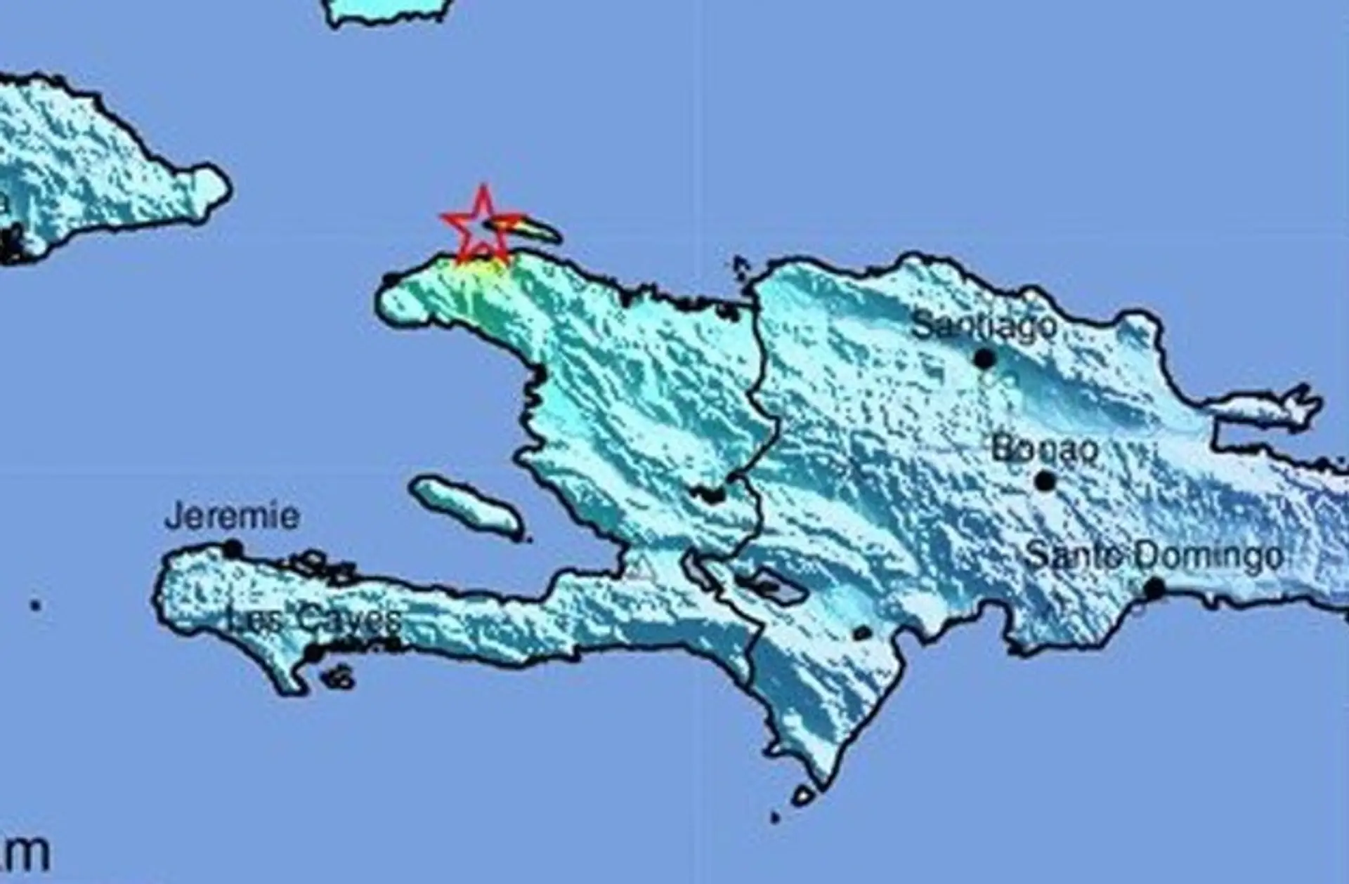 Oblasť na severozápade Haiti, ktorú zasiahlo zemetrasenie.
