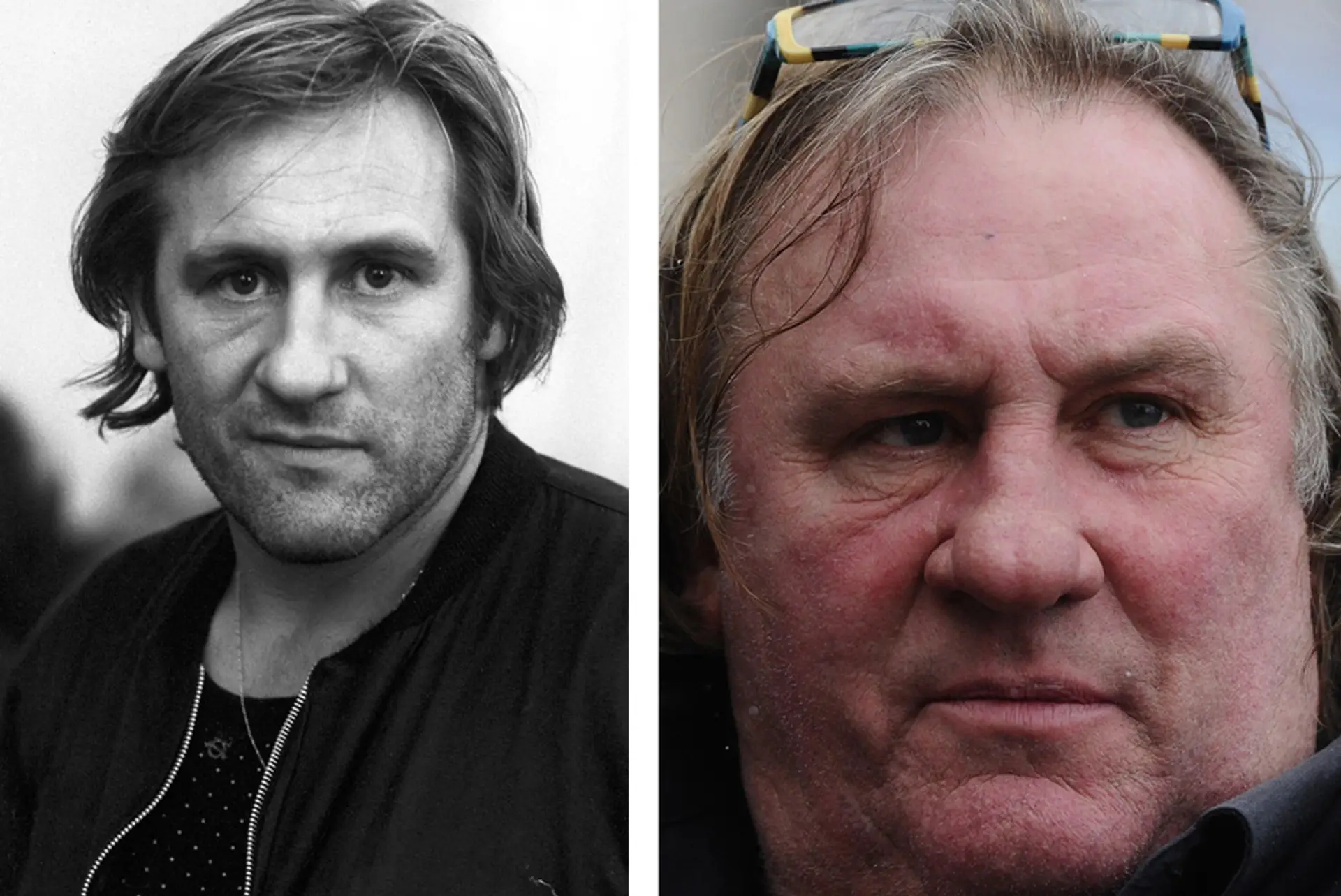 Gérard Depardieu kedysi a dnes.