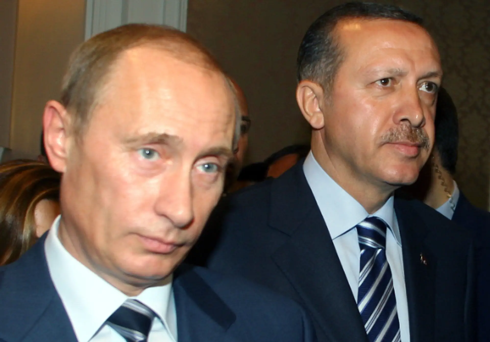Prezidenti Turecka a Ruska - Recep Tayyip Erdogan a Vladimir Putin.