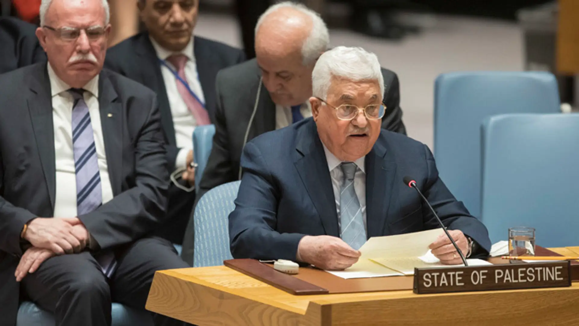 Palestínsky prezident Mahmúd Abbás v OSN.