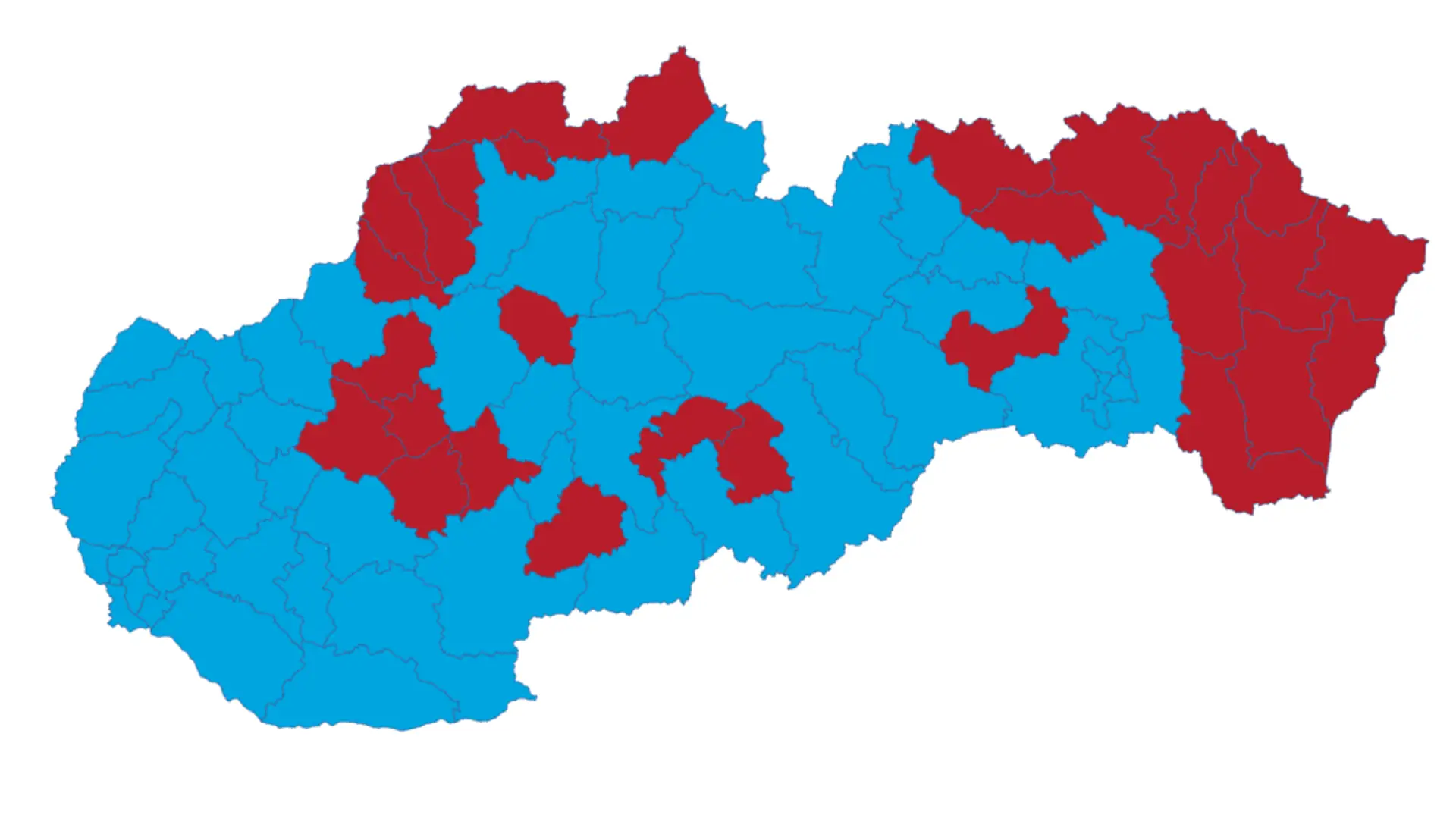 Víťazi v okresoch v prvom kole.