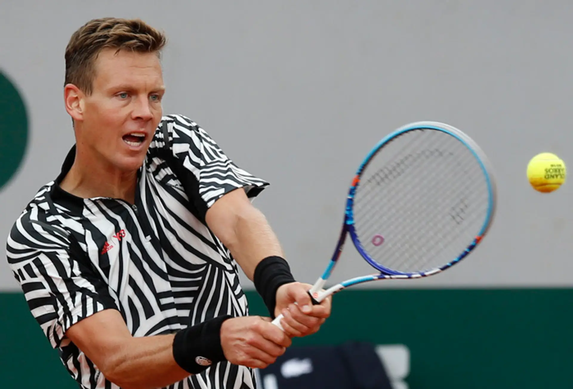 Český tenista Tomáš Berdych na Roland Garros.