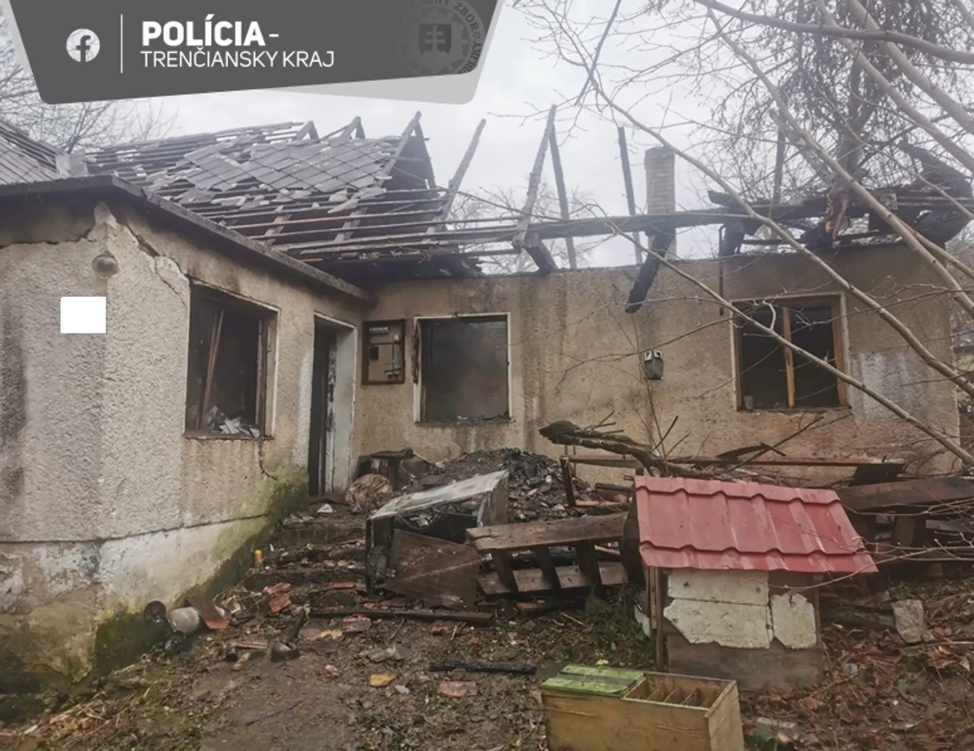 Požiar domu v obci Milochov