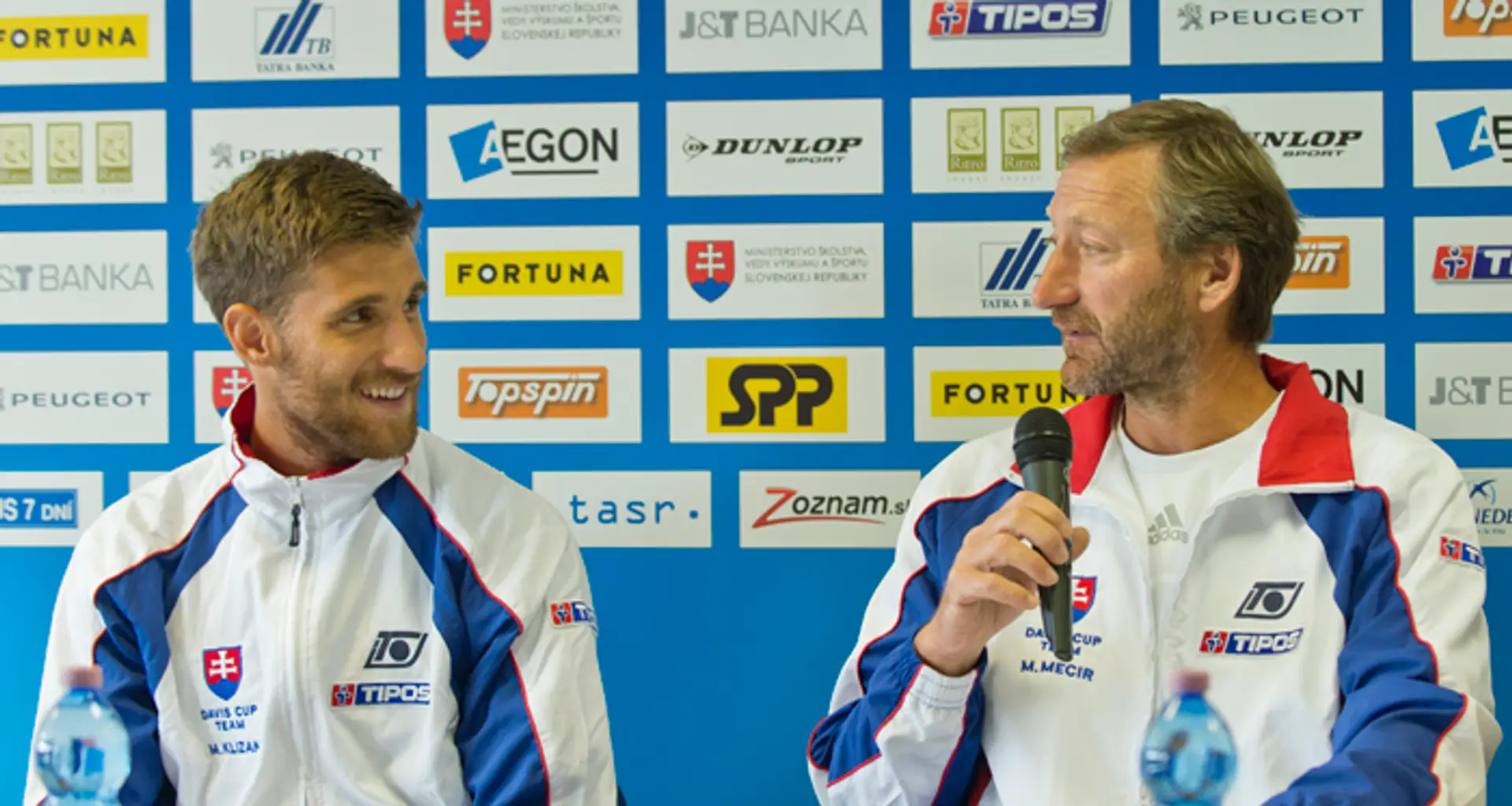Martin Kližan a Miloš Mečíř na archívnej snímke.