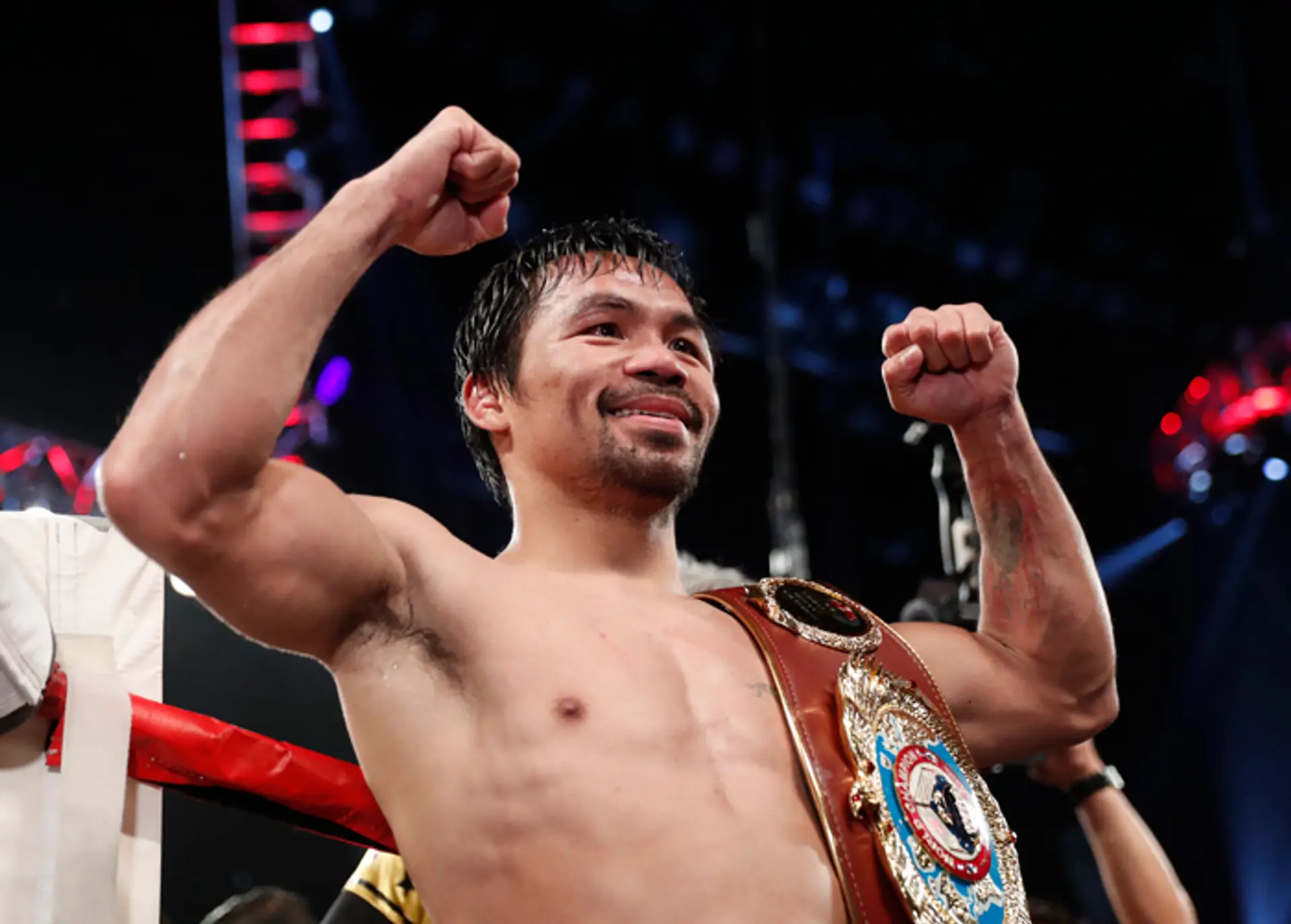 Manny Pacquiao po víťazstve nad Jessie Vargasom.