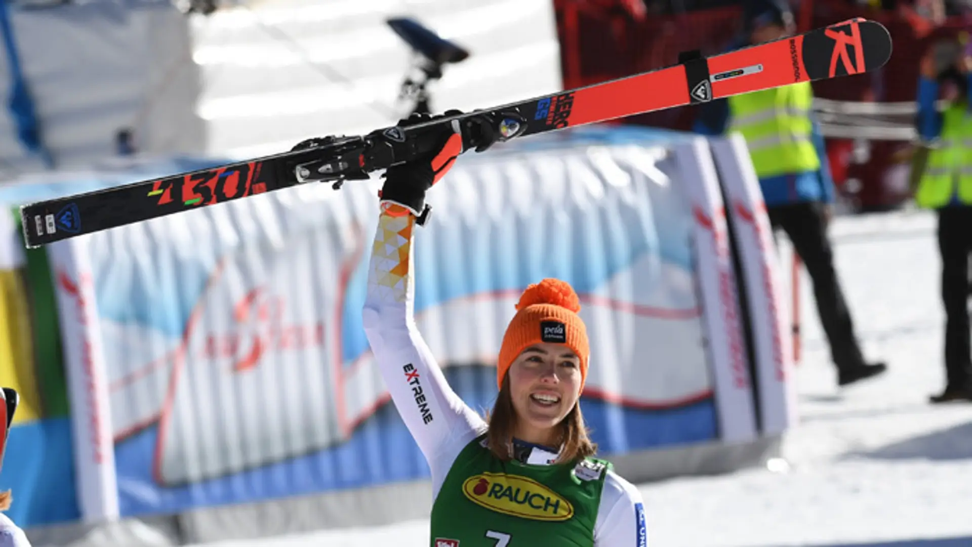 Radosť Petry Vlhovej po treťom mieste v obrovskom slalome v rakúskom Söldene.