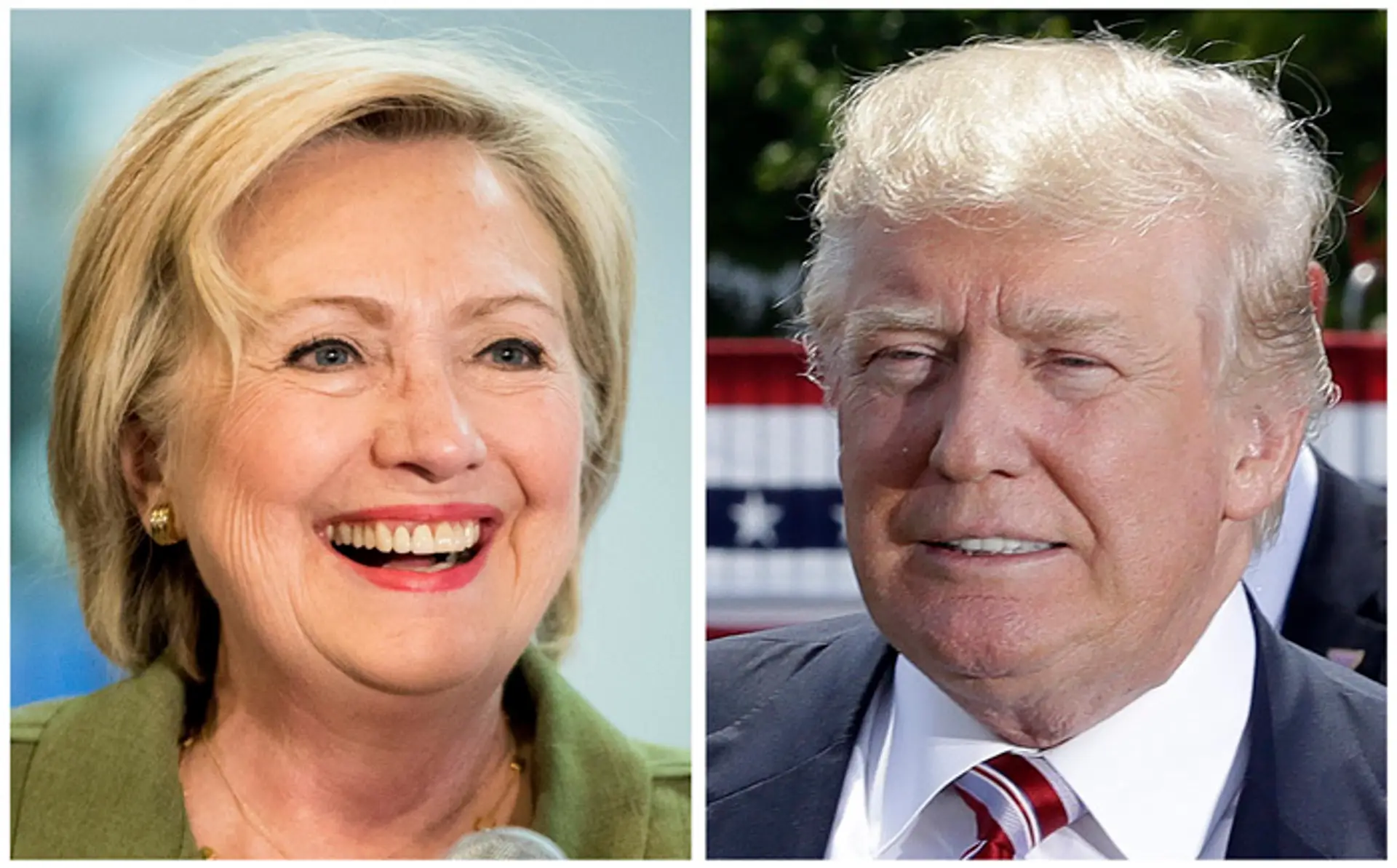 Hillary Clinton a Donal Trump.