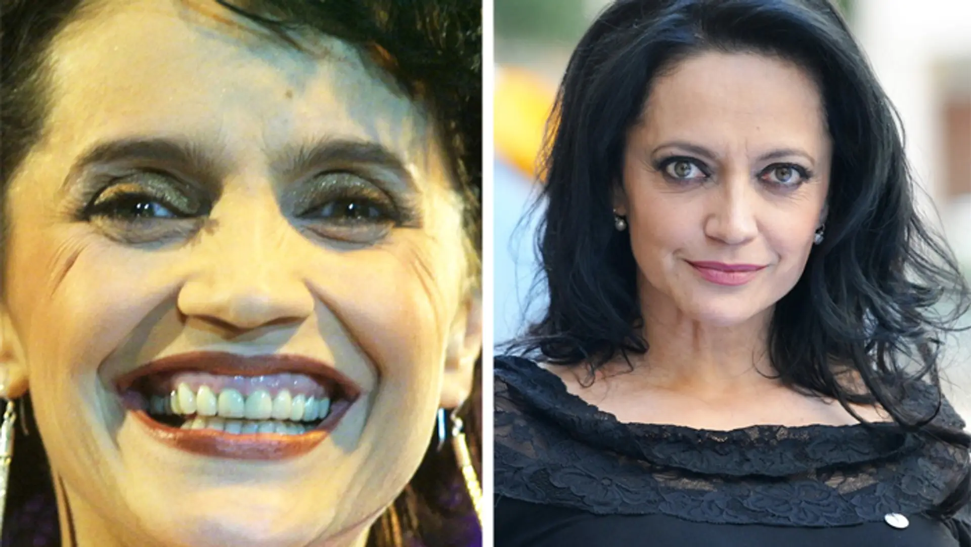 Lucie Bílá v roku 2000 a 2014.