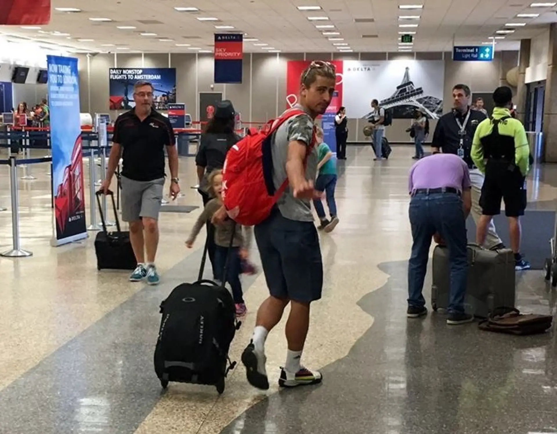 Peter Sagan pred odletom z Utahu.