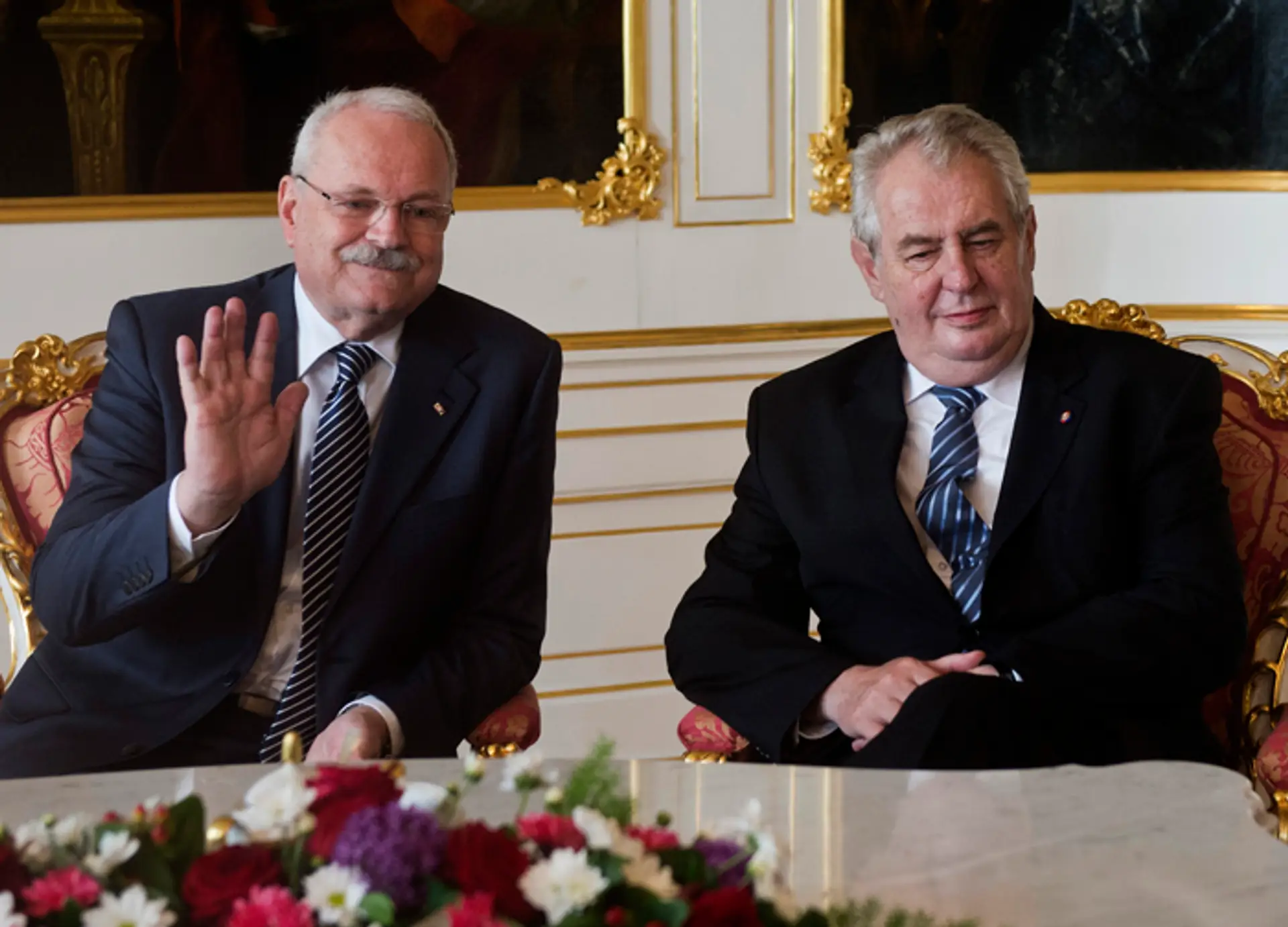 Prezidenti Miloš Zeman Ivan Gašparovič.