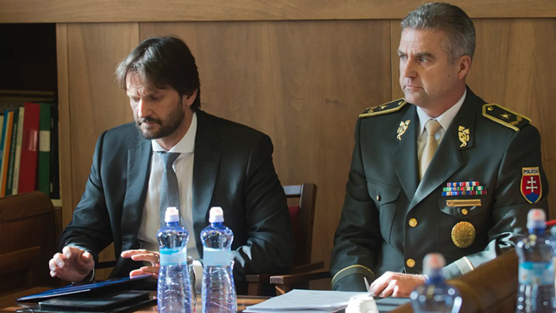 Minister vnútra Robert Kaliňák a prezident Policajného zboru Tibor Gašpar. 