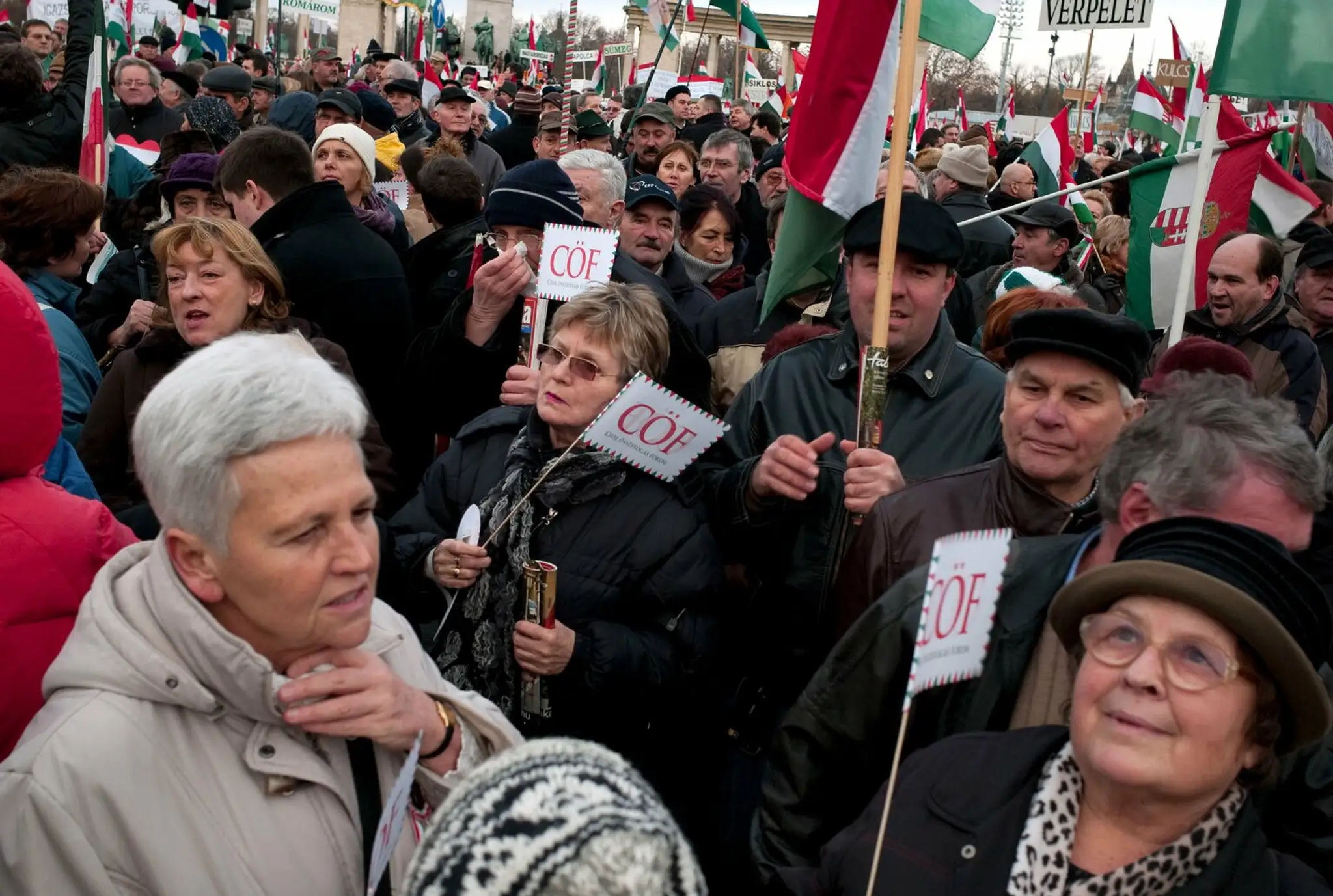 Pochod na podporu vlády premiéra Viktora Orbána.