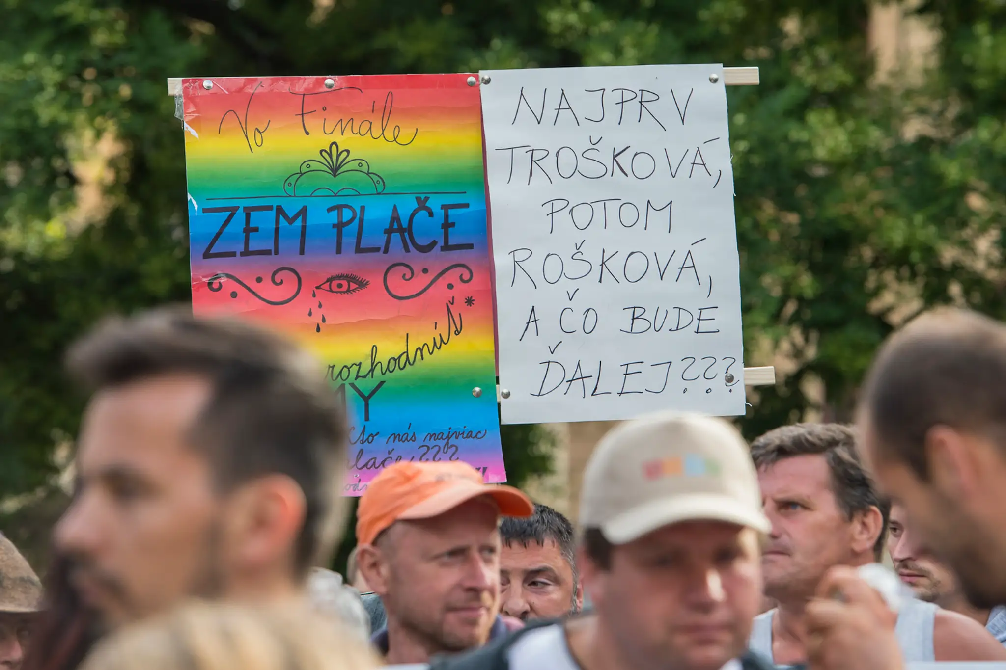 Na snímke farmári počas pochodu Za slušné Slovensko