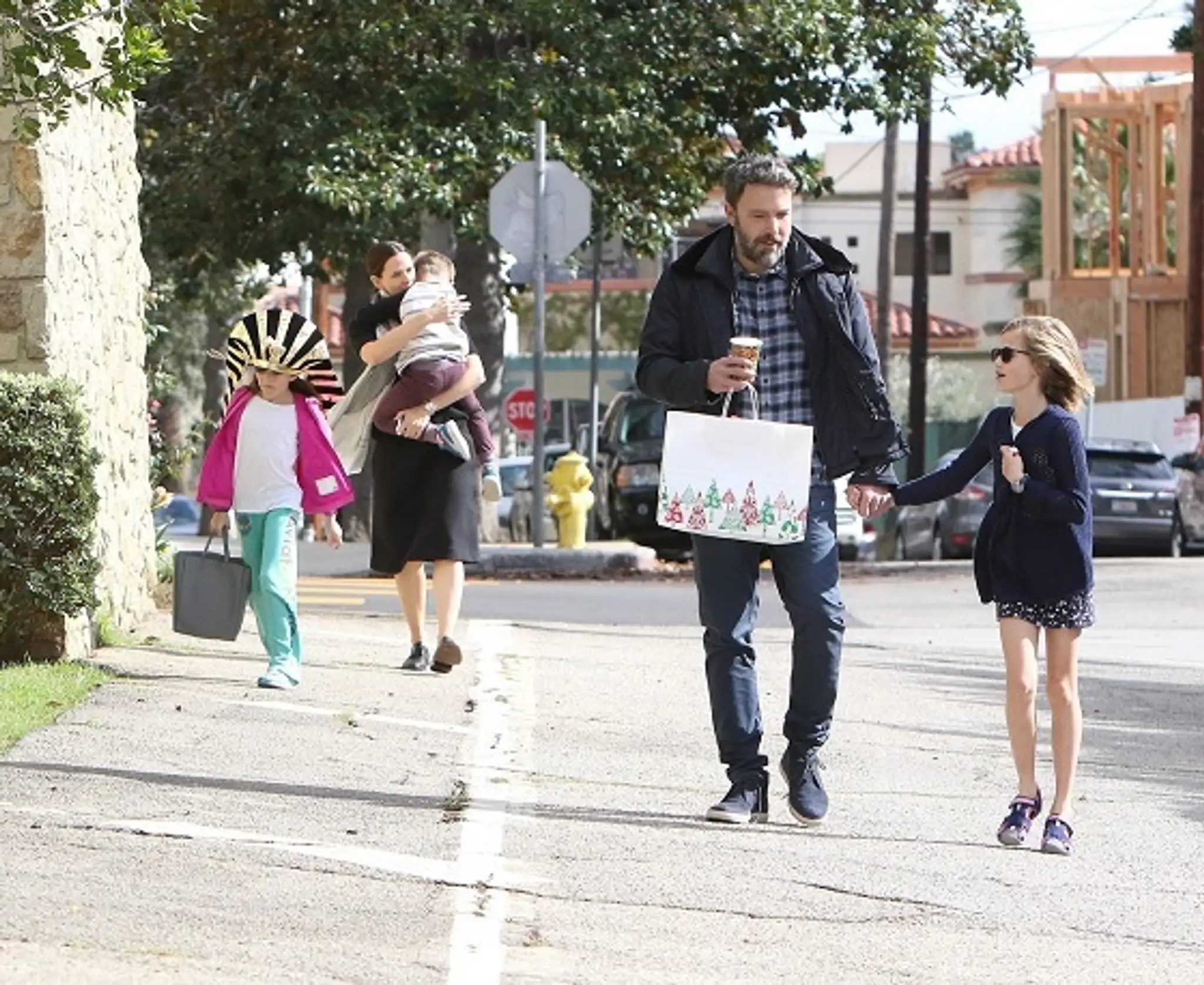 Ben Affleck s rodinou
