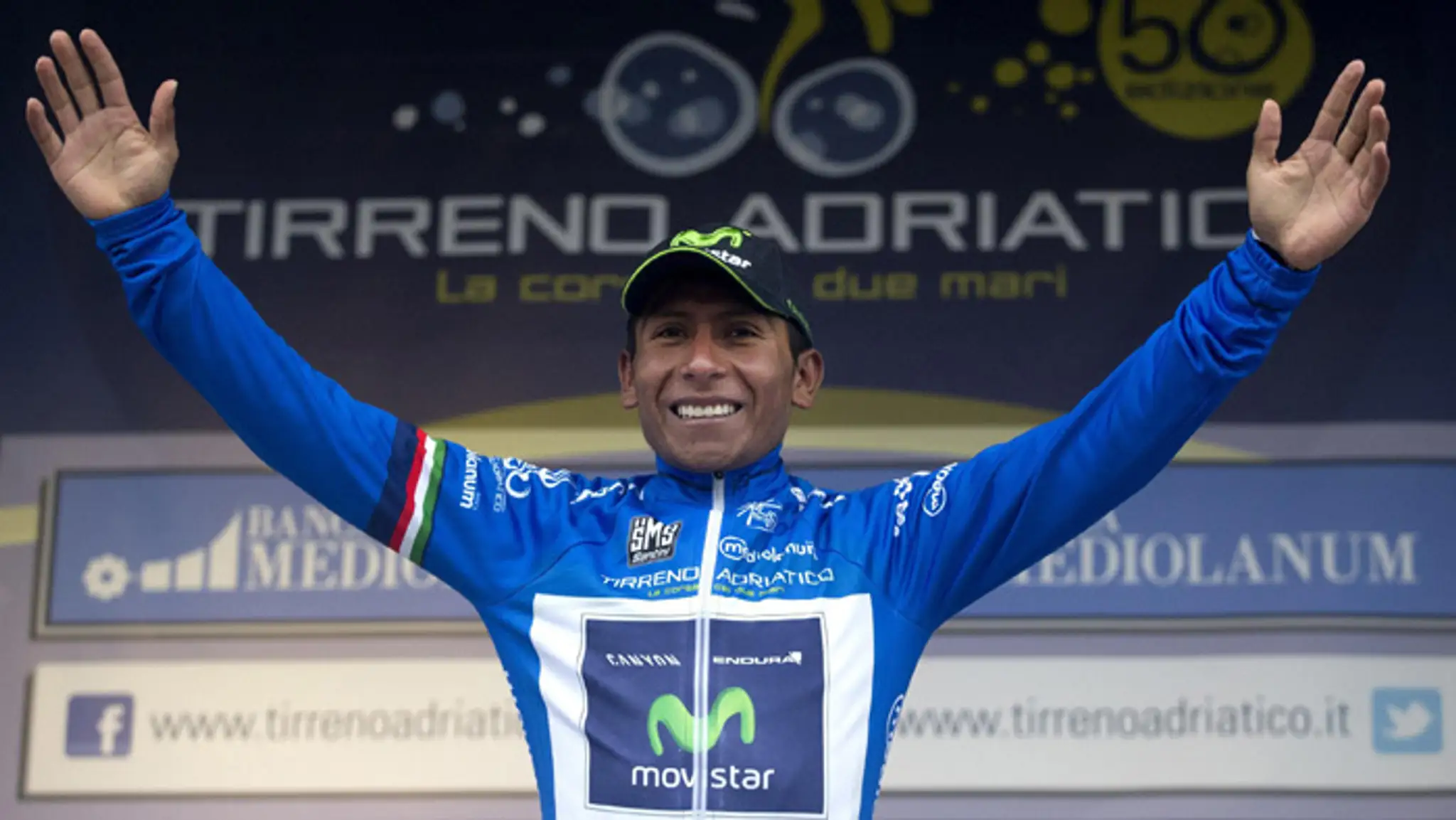 Kolumbijský jazdec Movista Nairo Quintana.