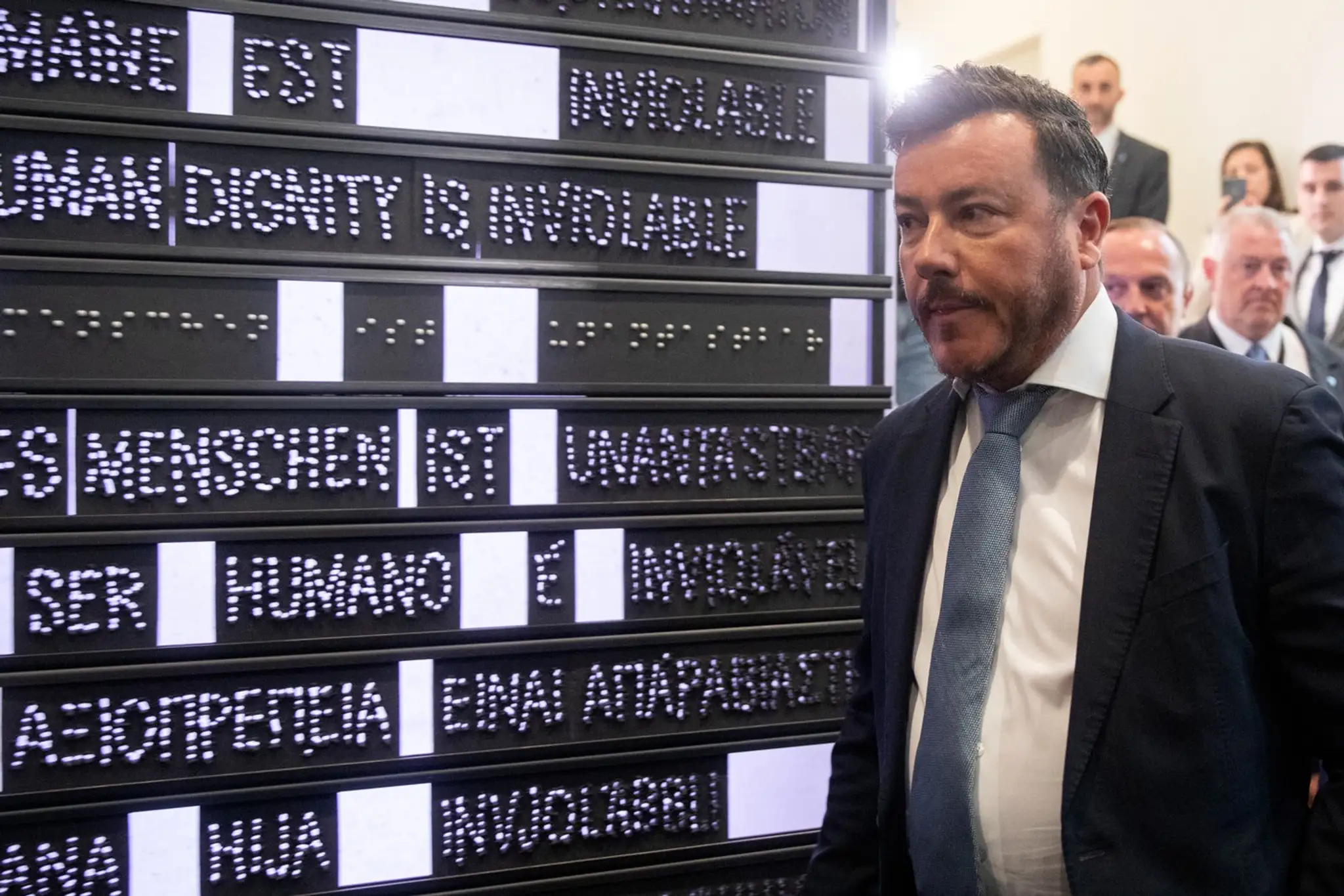 Realitný magnát René Benko na archívnej snímke z mája 2024.