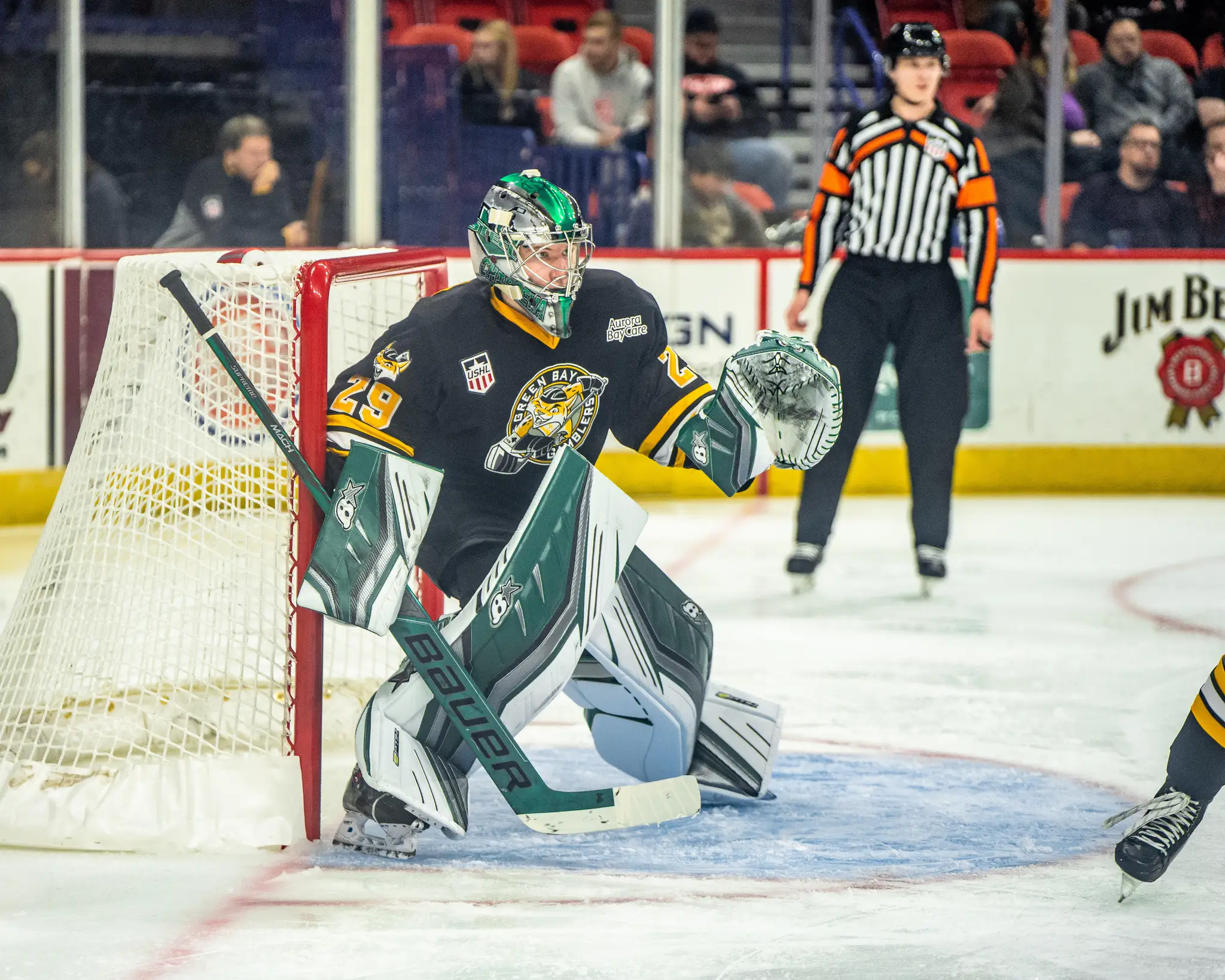Gajan v drese Green Bay v USHL.