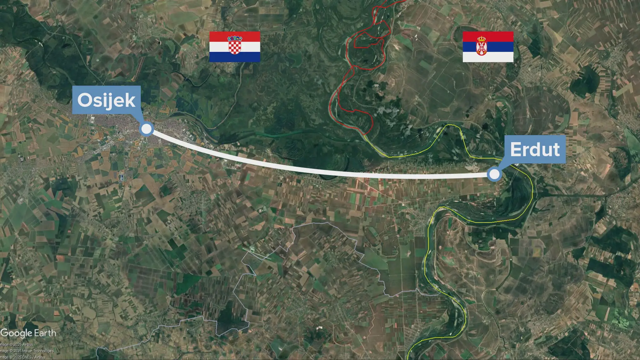 Mapa trasy vlaku