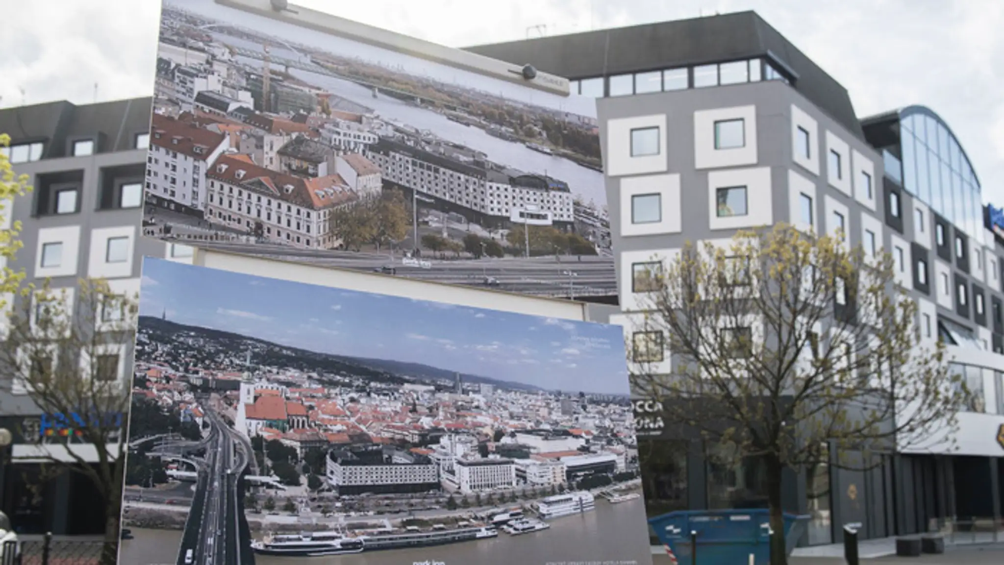 Vizualizácia novej vonkajšej fasády na hoteli Park Inn (Danube) na Rázusovom nábreží.