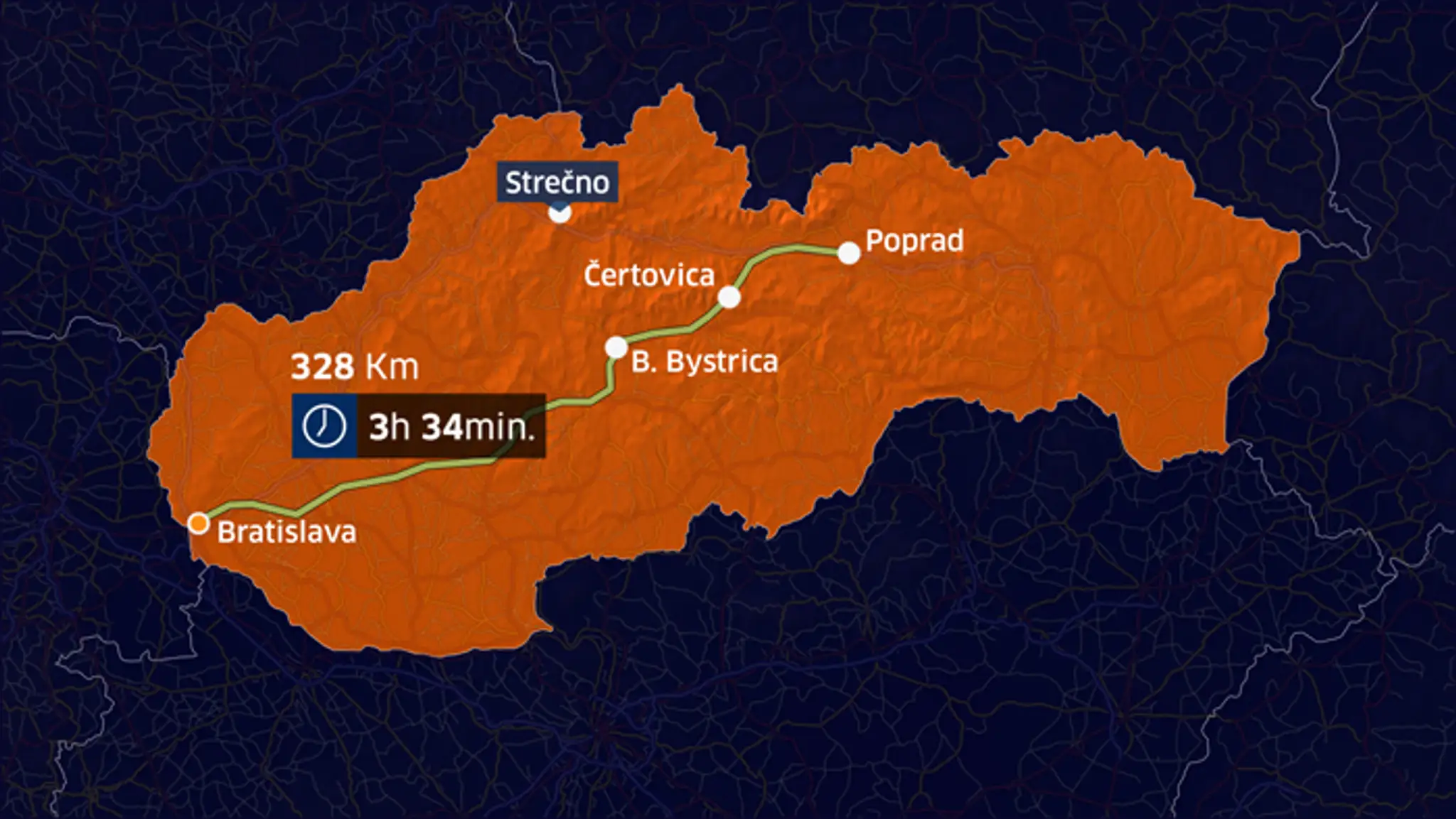 Obchádzková trasa Strečna č. 3 cez Čertovicu.