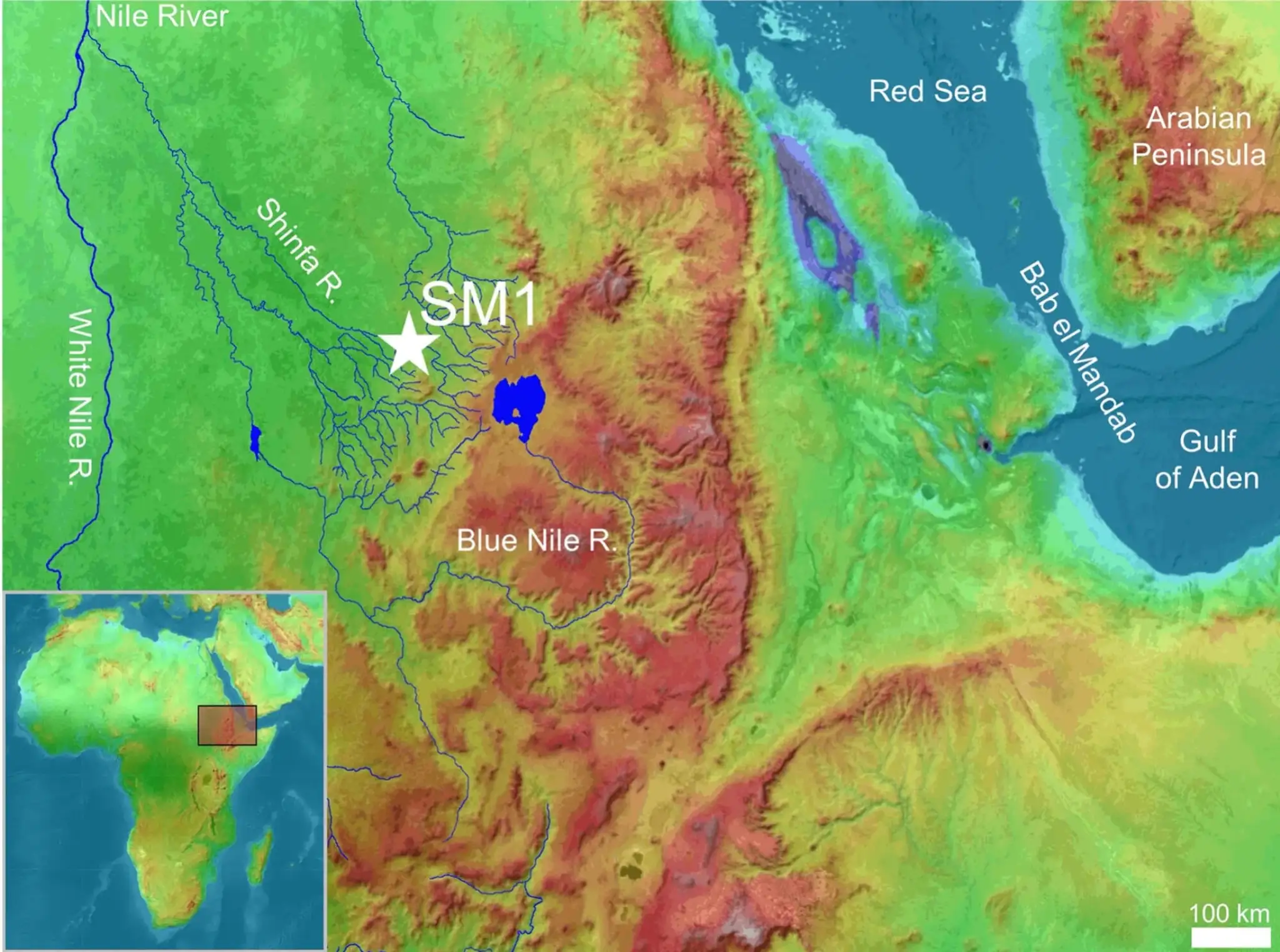 Lokalita Shinfa-Metema 1, kde ľudia prežili pred 74 000 rokmi po erupcii sopky Toba.