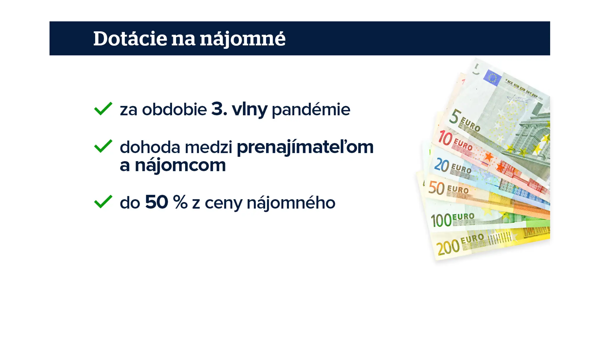 Dotácie na nájomné.