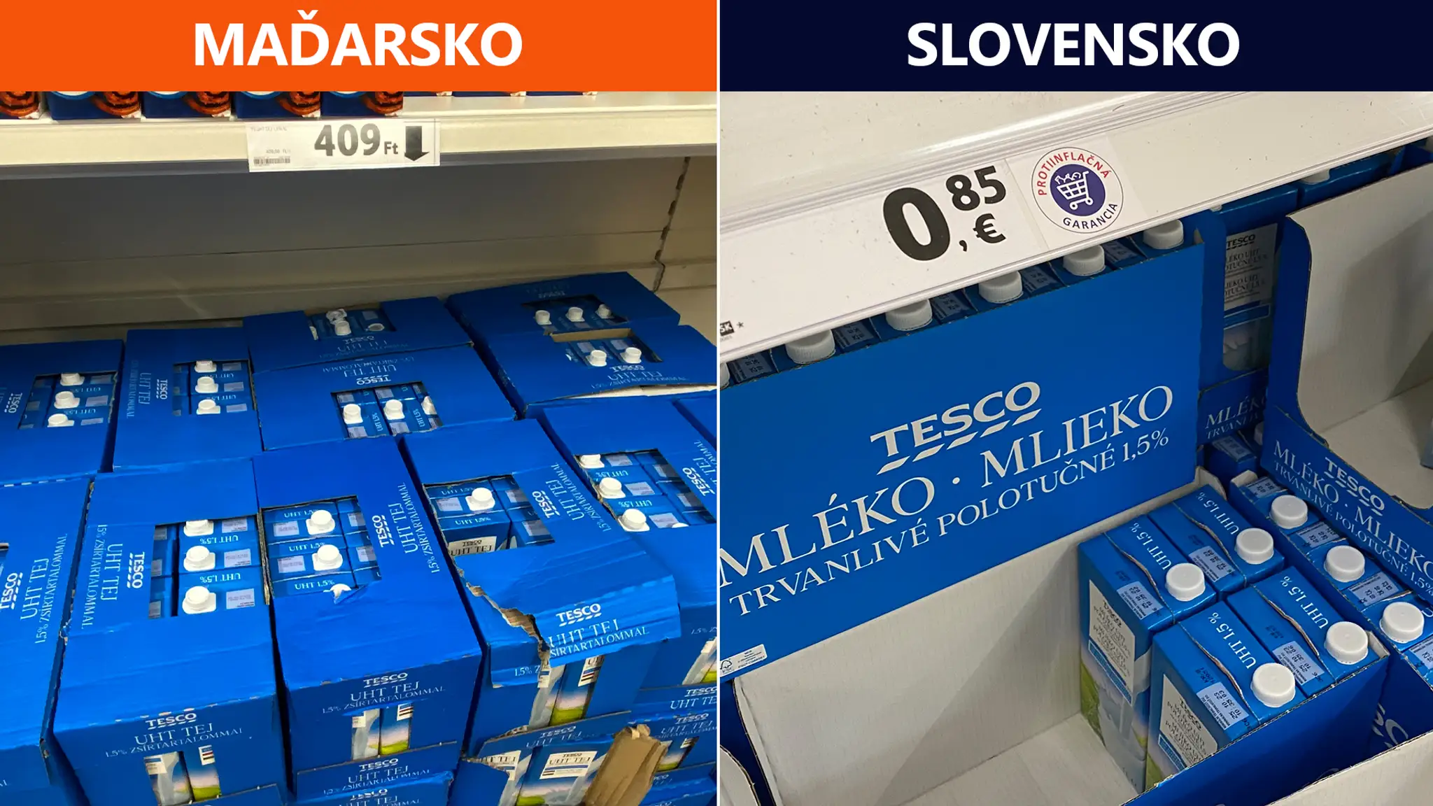 Porovnanie cien základných potravín v Maďarsku a na Slovensku