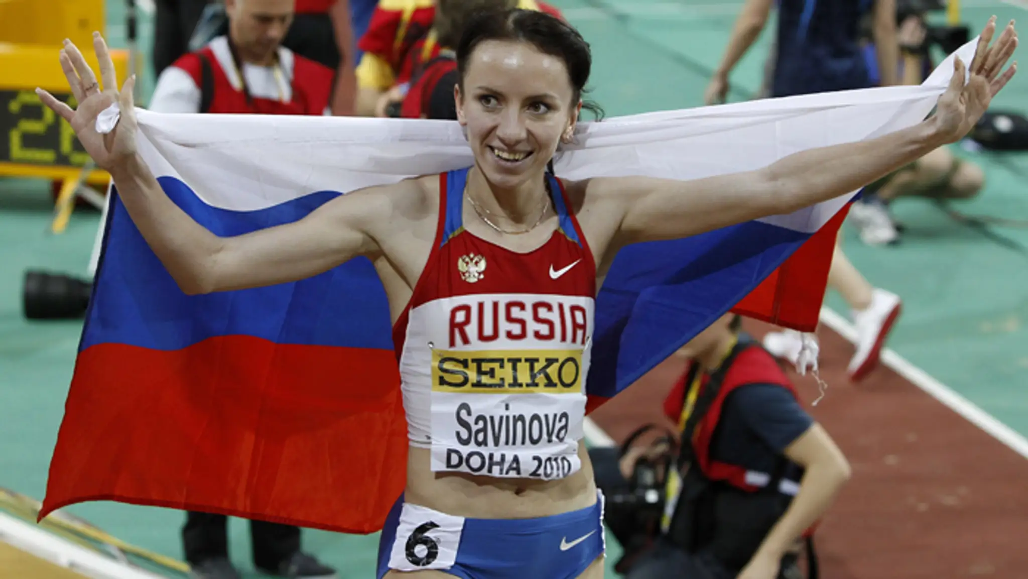 Ruska Marija Savinovová na archívnej snímke.