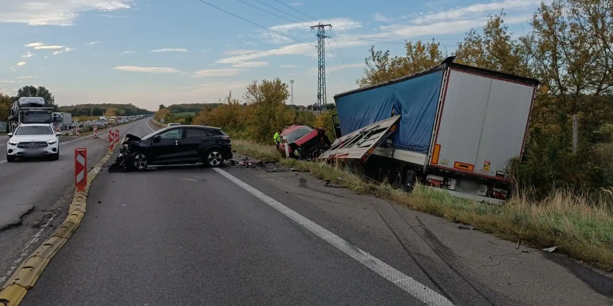 Dopravná nehoda na diaľnici D2